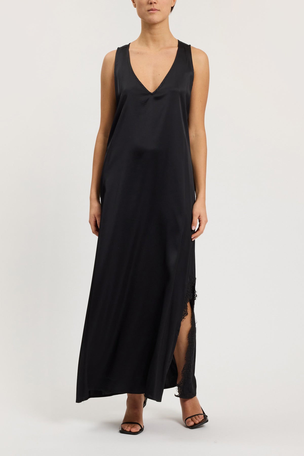 SLIP DRESS SCOLLO A V