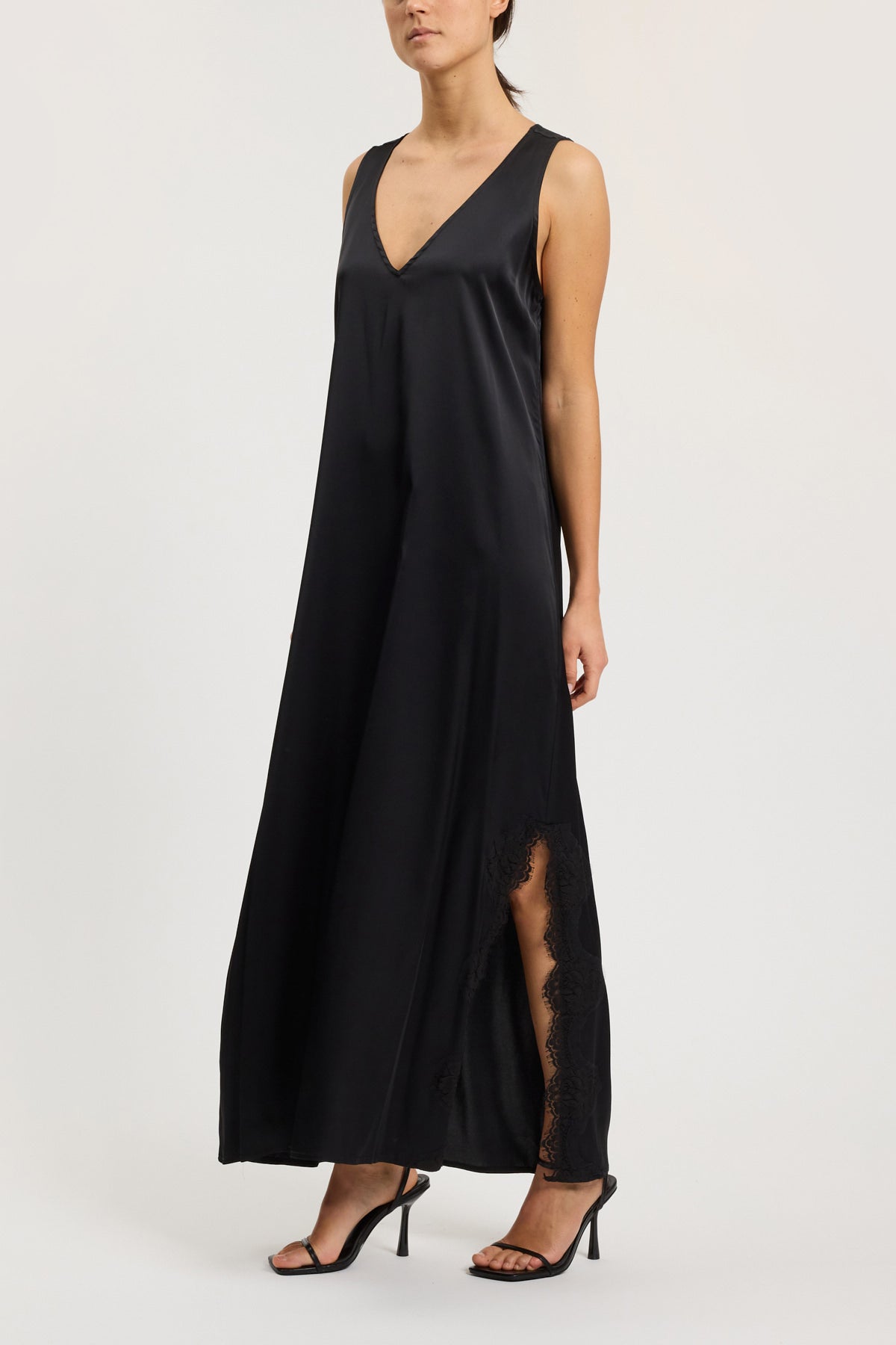 SLIP DRESS SCOLLO A V