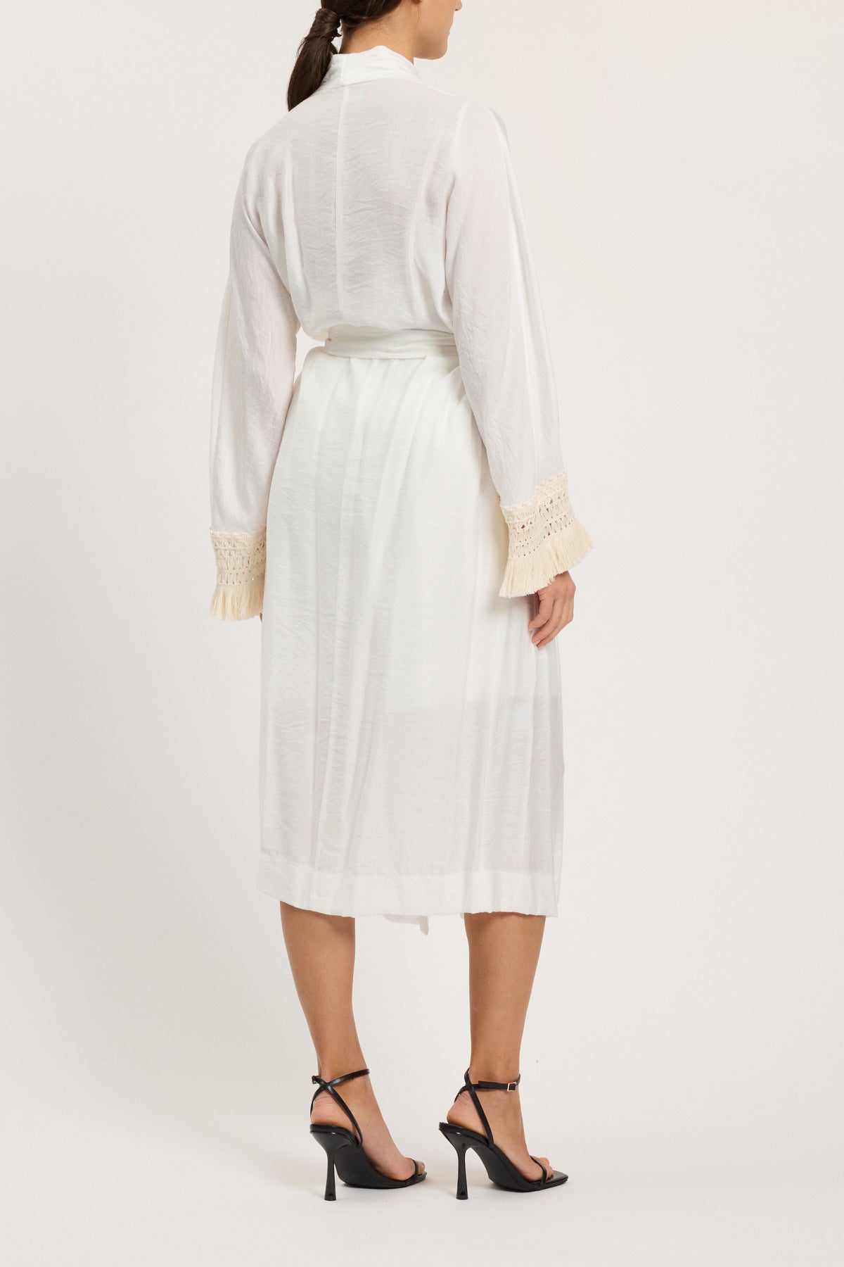 KIMONO DRESSING GOWN WITH FRINGES
