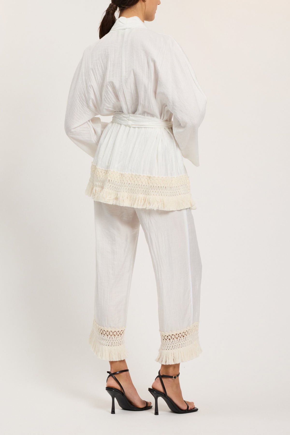 GIACCA KIMONO CON FRANGE