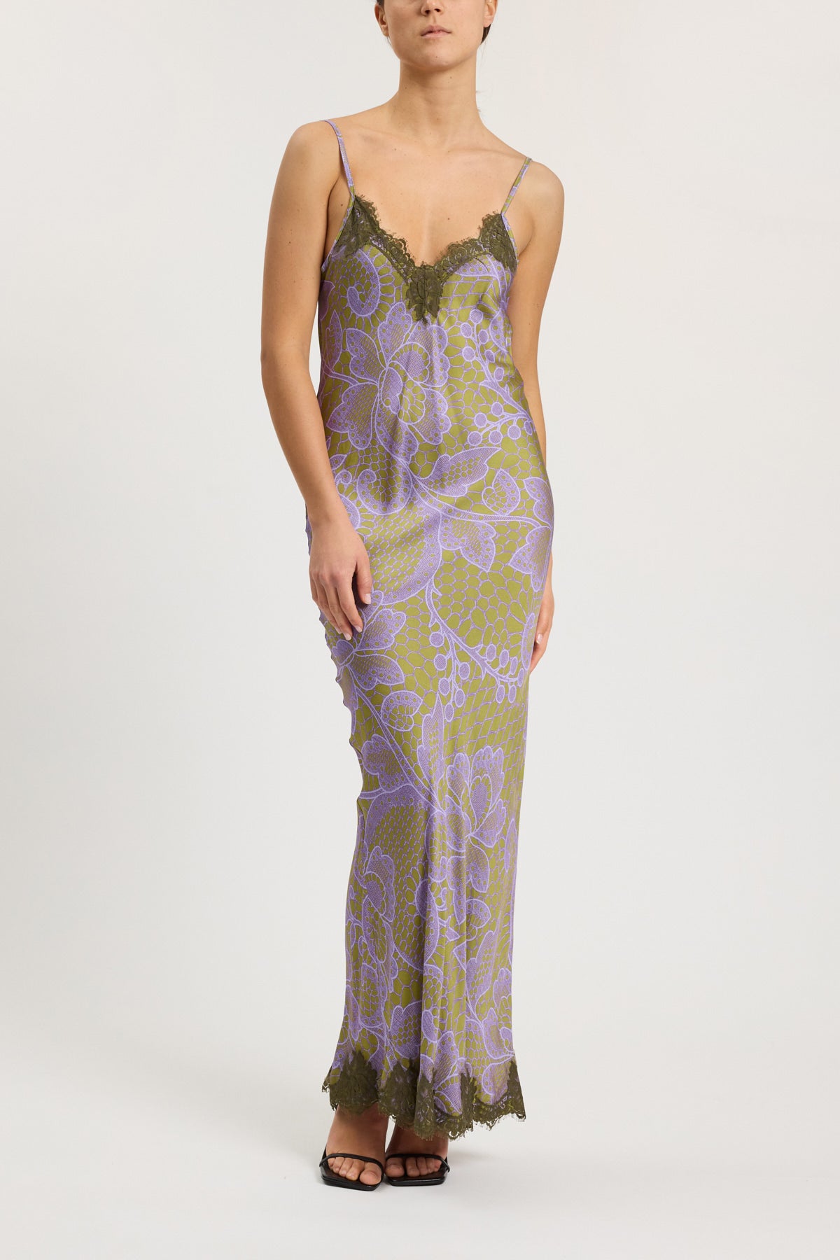 SLIP DRESS STAMPATA