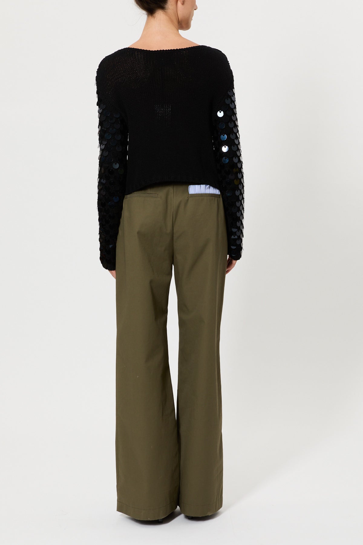 CROP CARDIGAN WITH SEQUINS