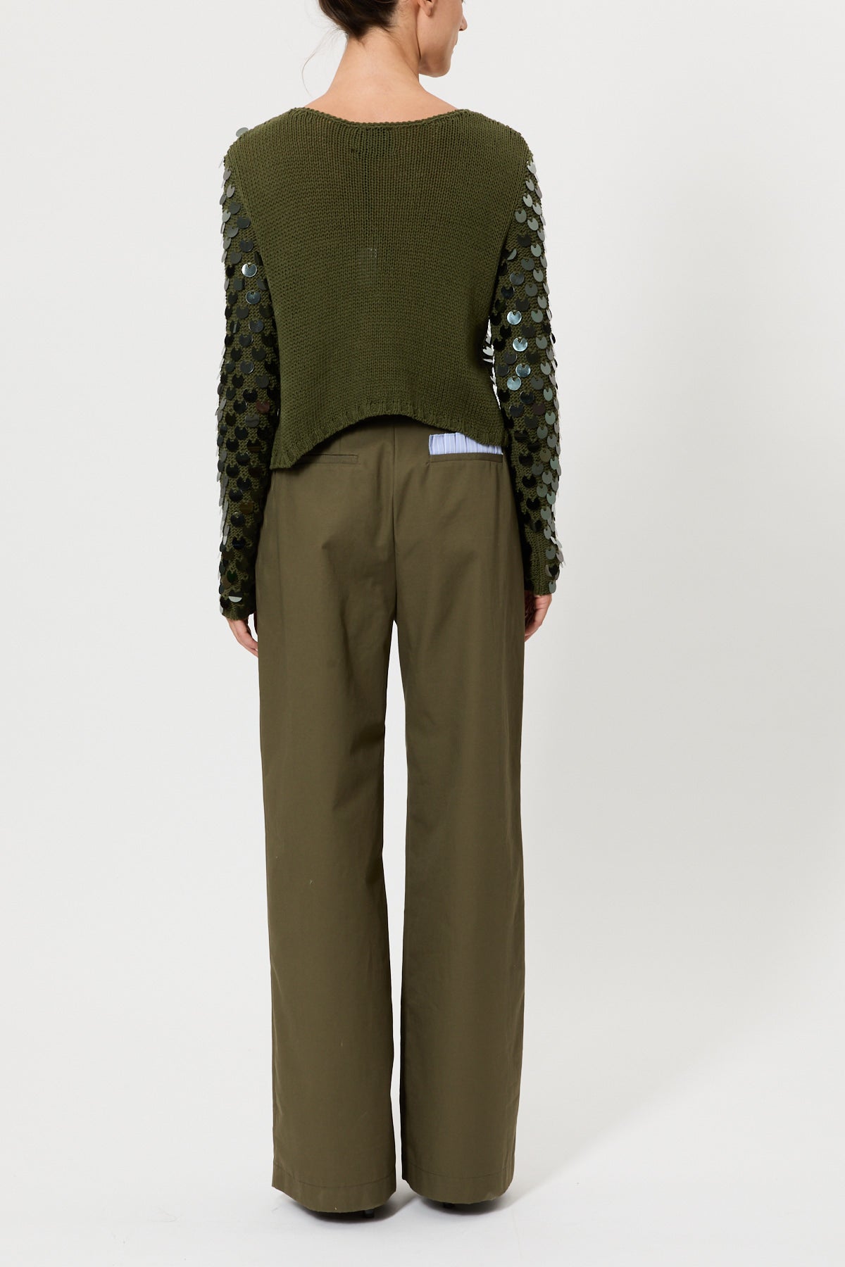 CROP CARDIGAN WITH SEQUINS