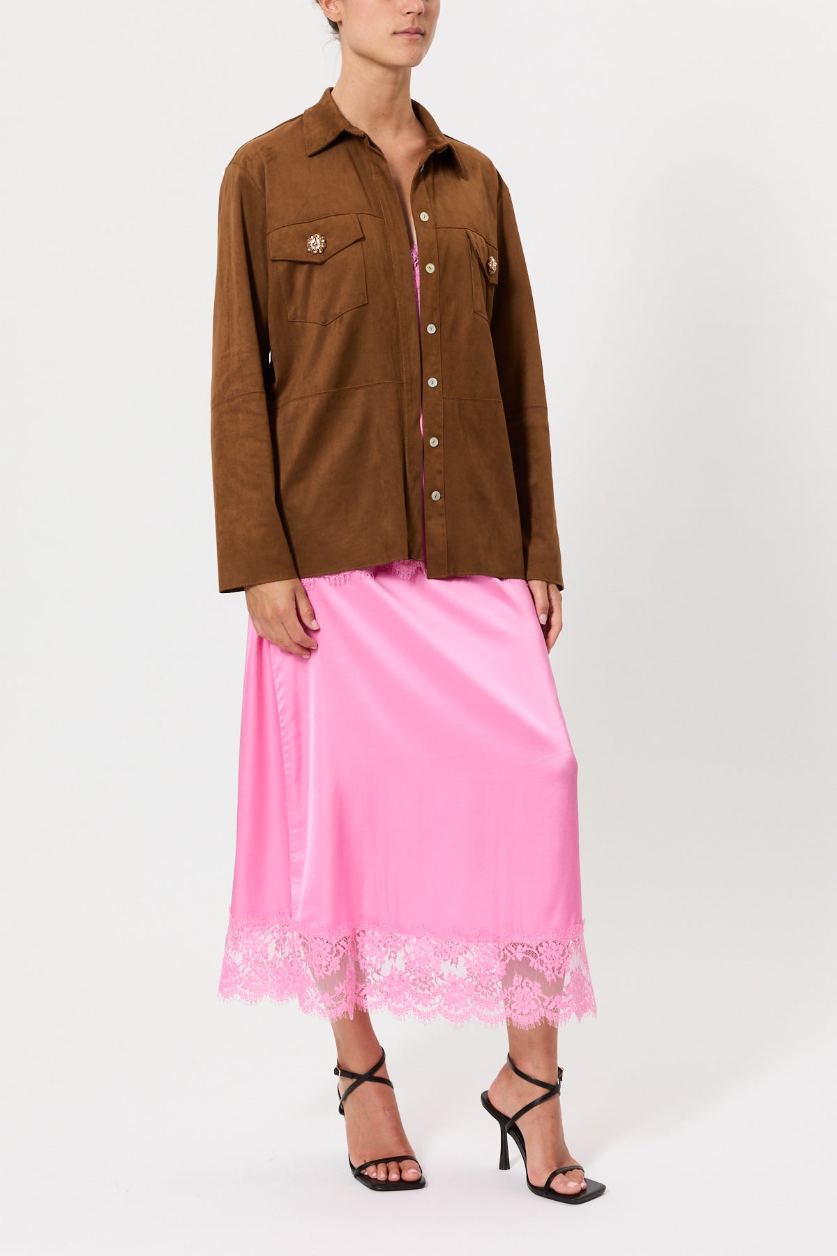 GIACCA CAMICIA CON BOTTONI GIOIELLO