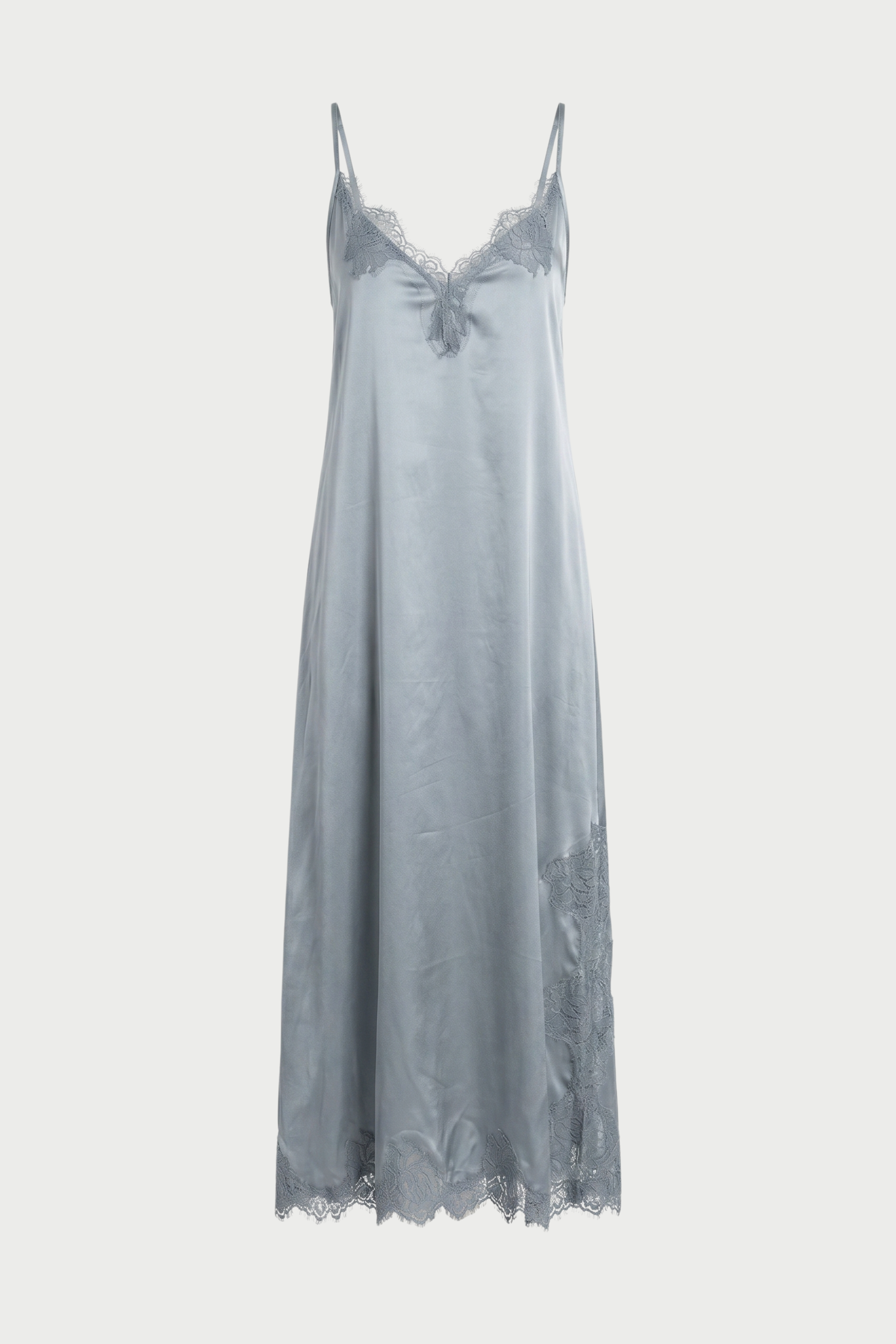 VESTITO SOTTOVESTE LUNGO MATILDA IN VISCOSA CON PIZZO