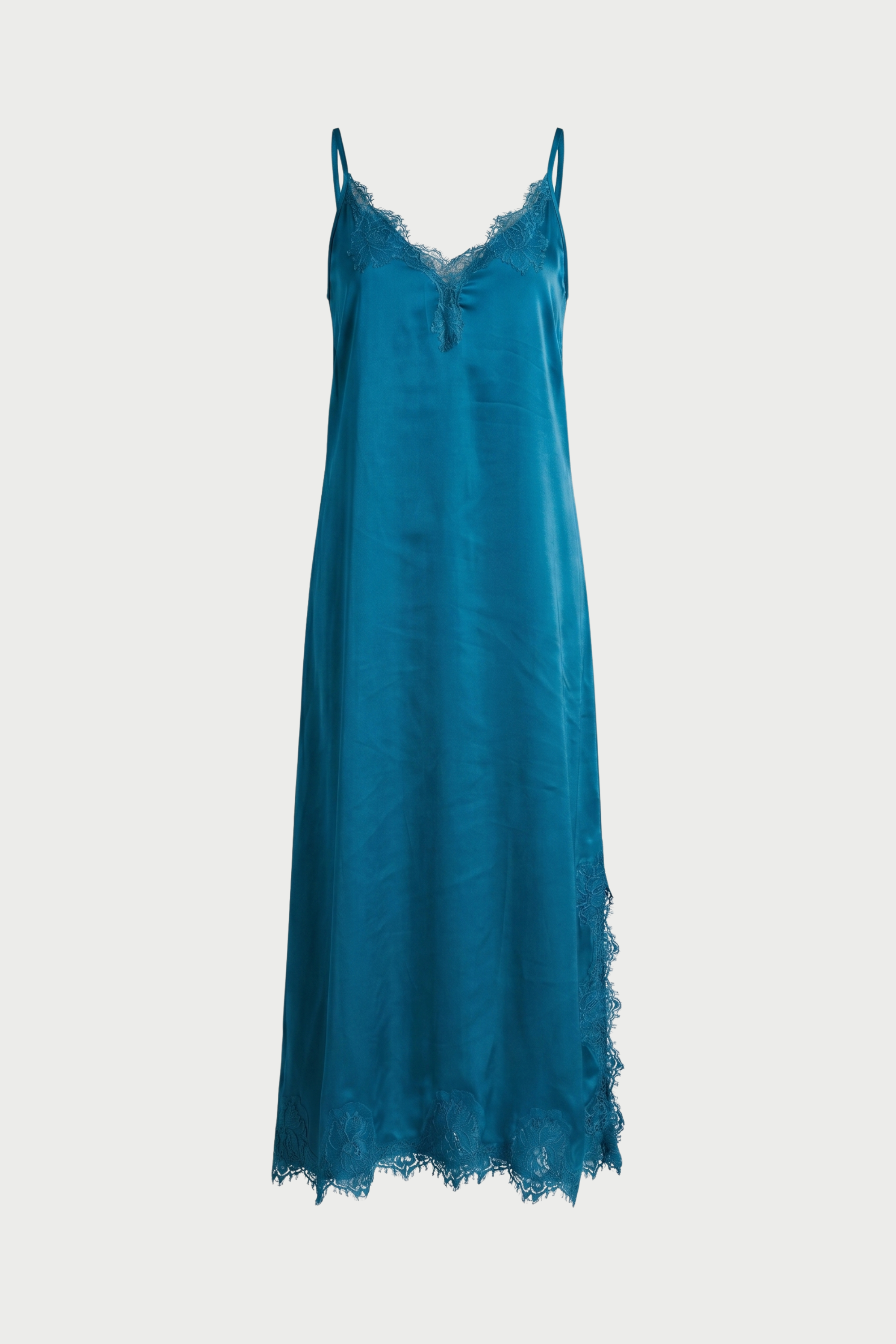 VESTITO SOTTOVESTE LUNGO MATILDA IN VISCOSA CON PIZZO