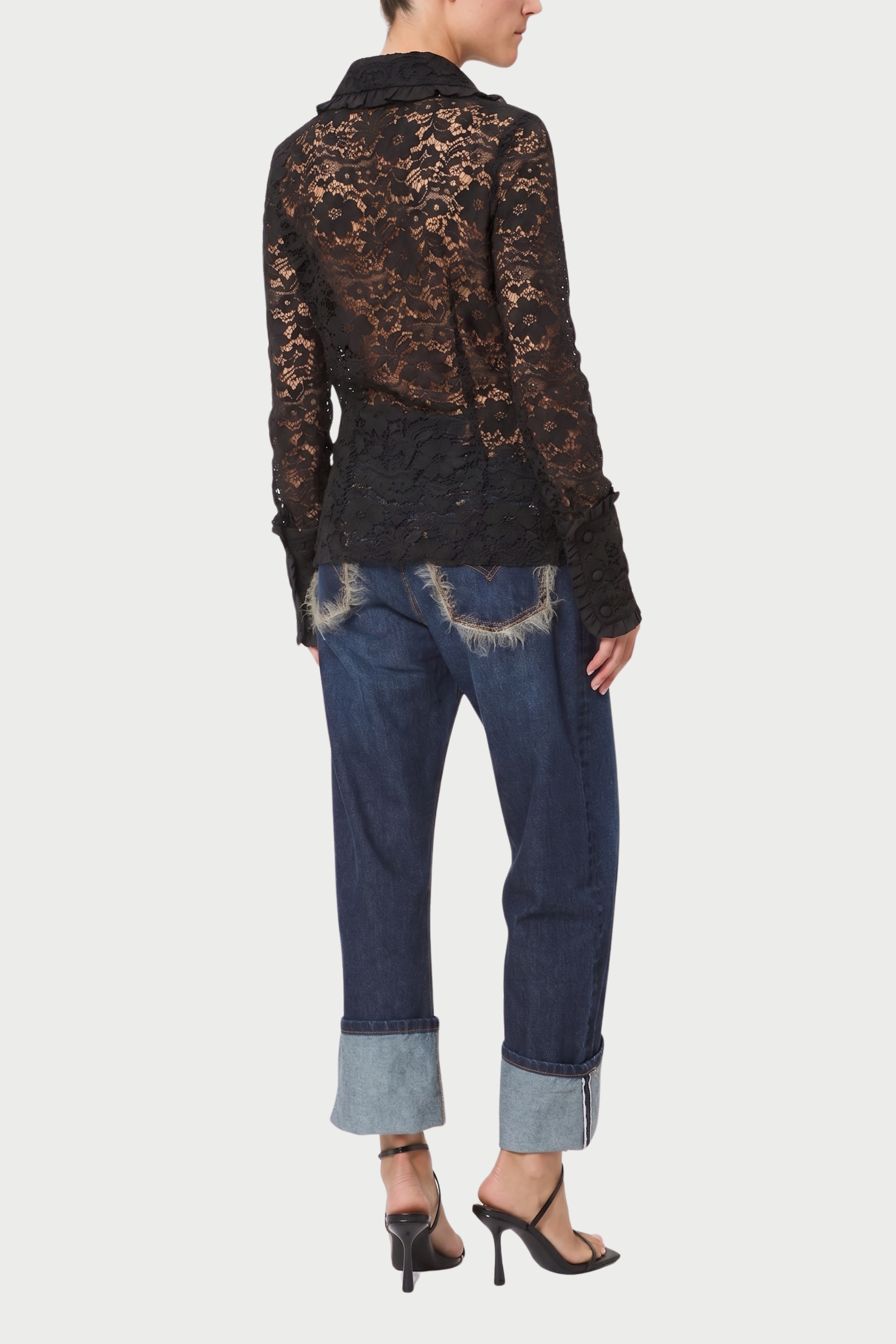 CAMICIA IN PIZZO SLIM
