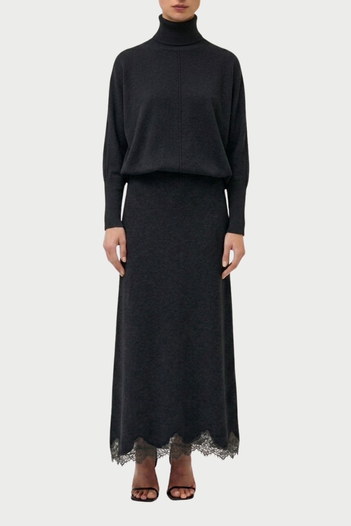 FLARED SKIRT WITH LACE