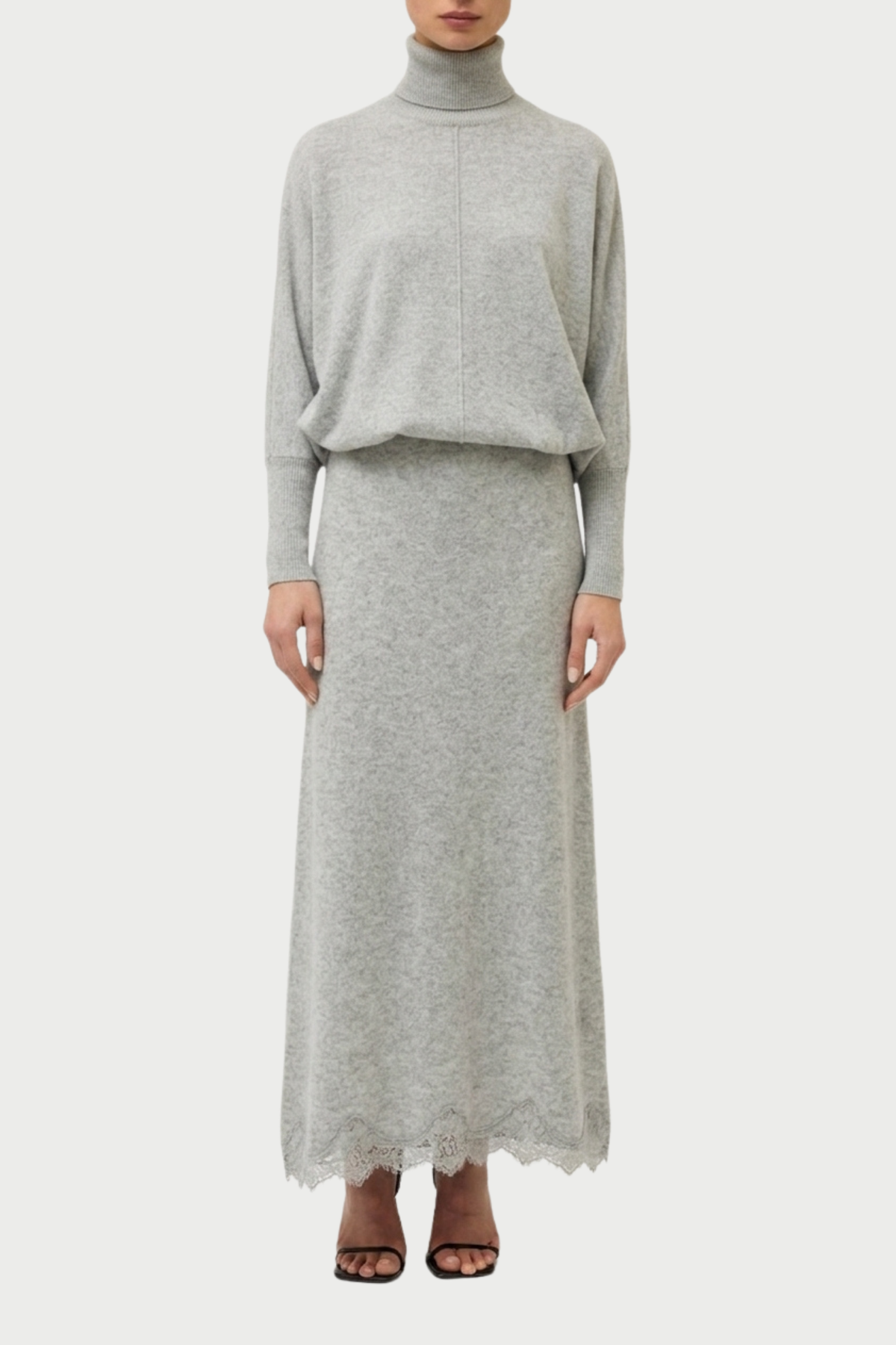 FLARED SKIRT WITH LACE