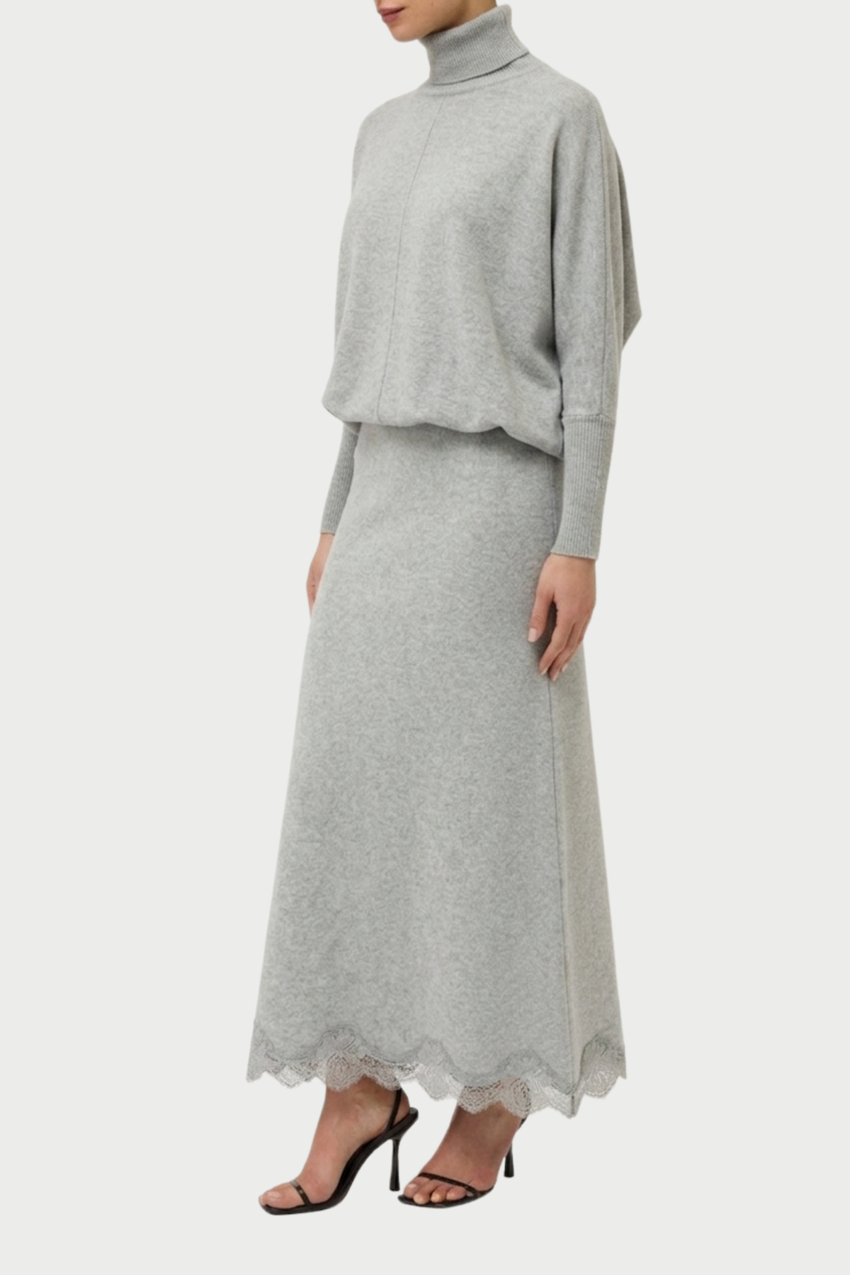 FLARED SKIRT WITH LACE