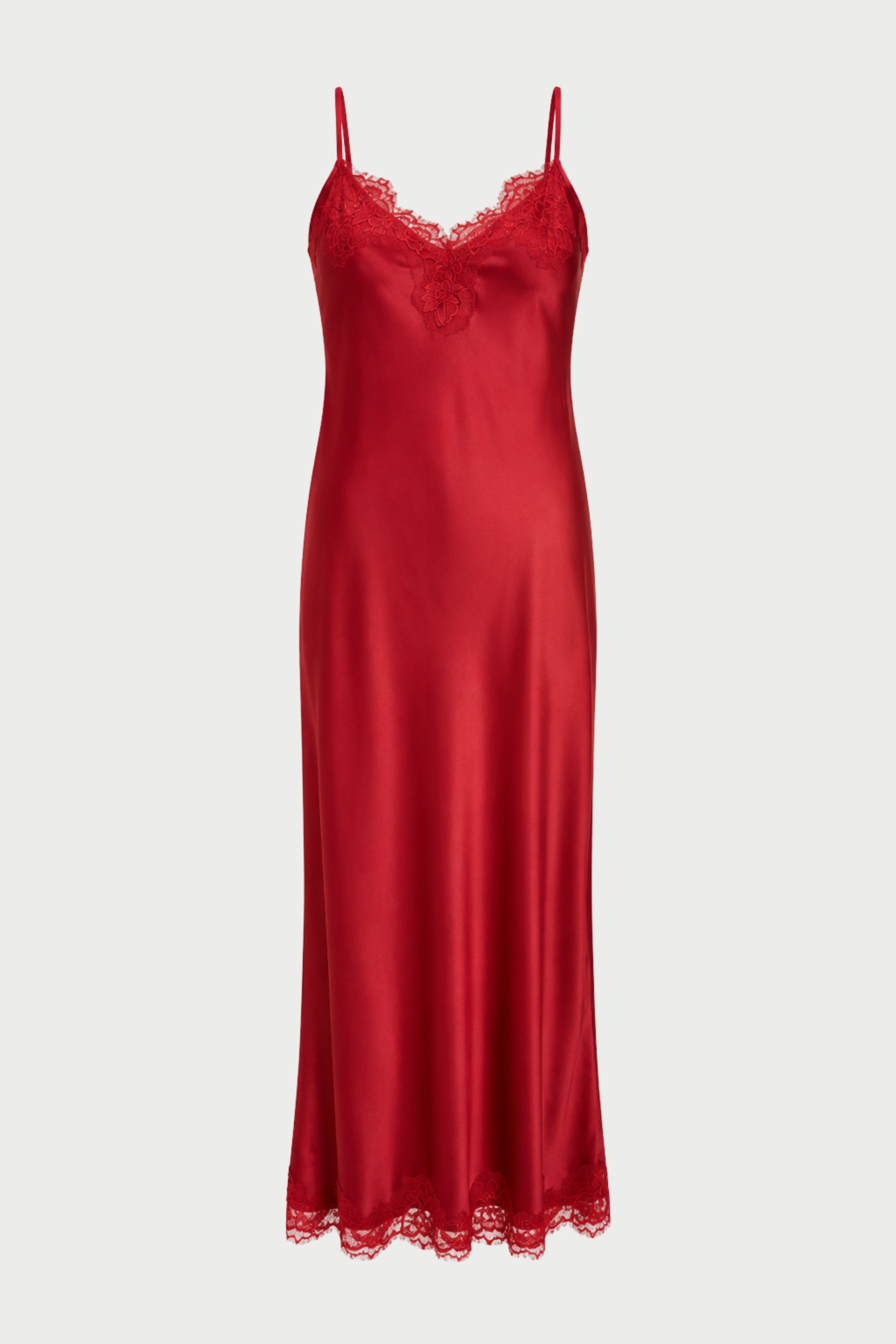 SLIP DRESS CLAUDIA IN VISCOSA CON PIZZO
