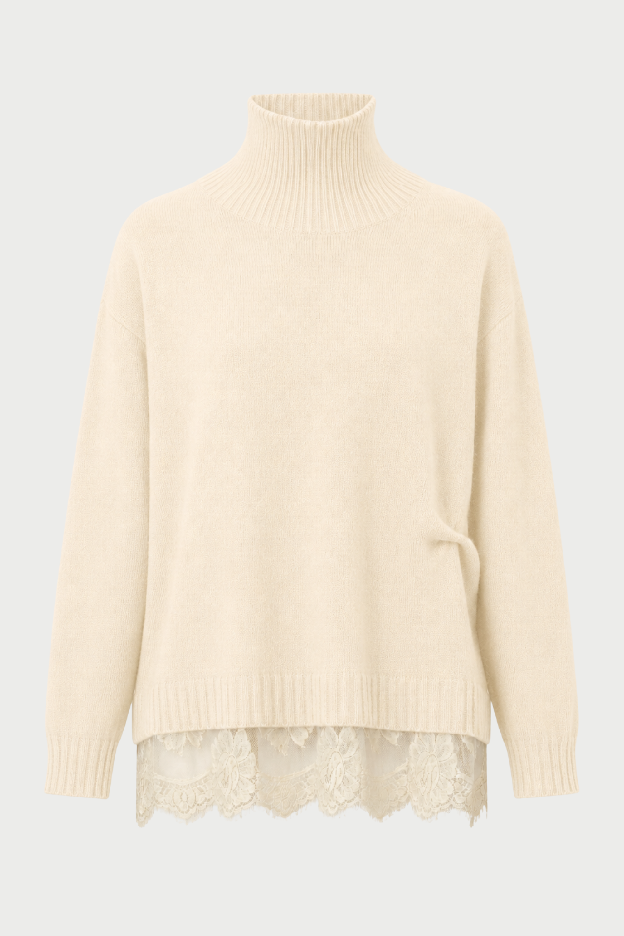 MAGLIA COLLO ALTO CON PIZZO