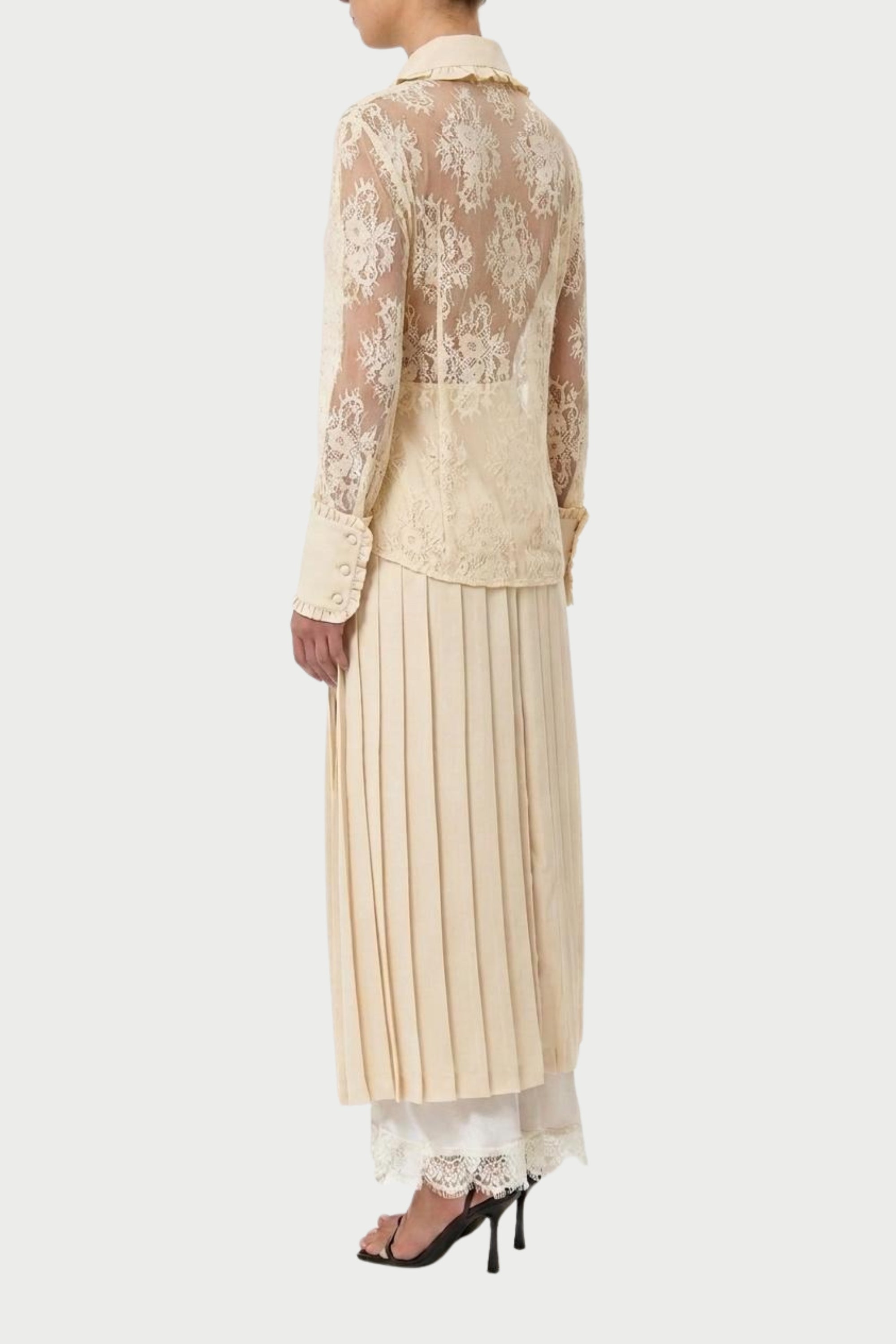 CAMICIA SLIM IN PIZZO LEGGERO