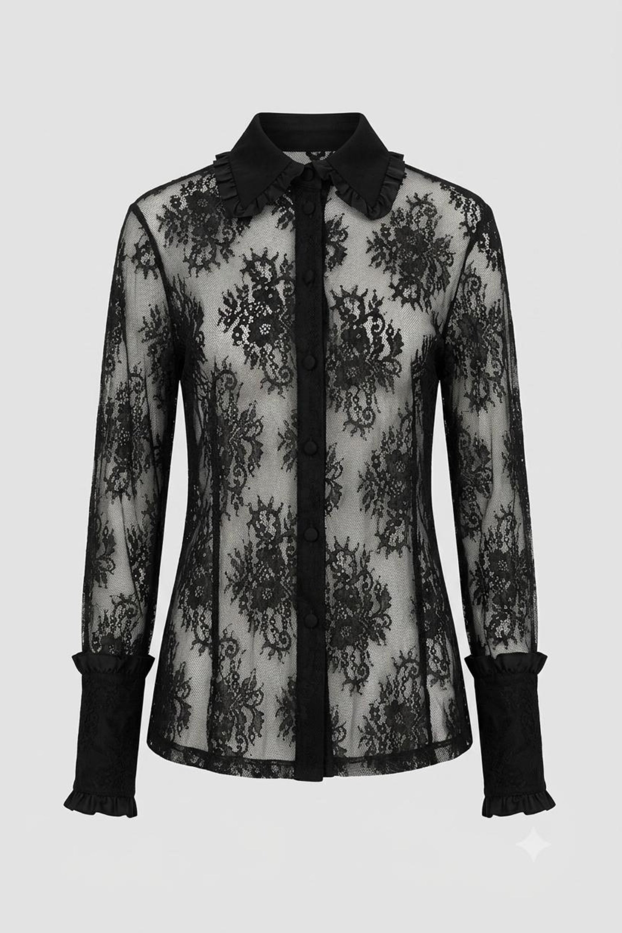CAMICIA SLIM IN PIZZO LEGGERO