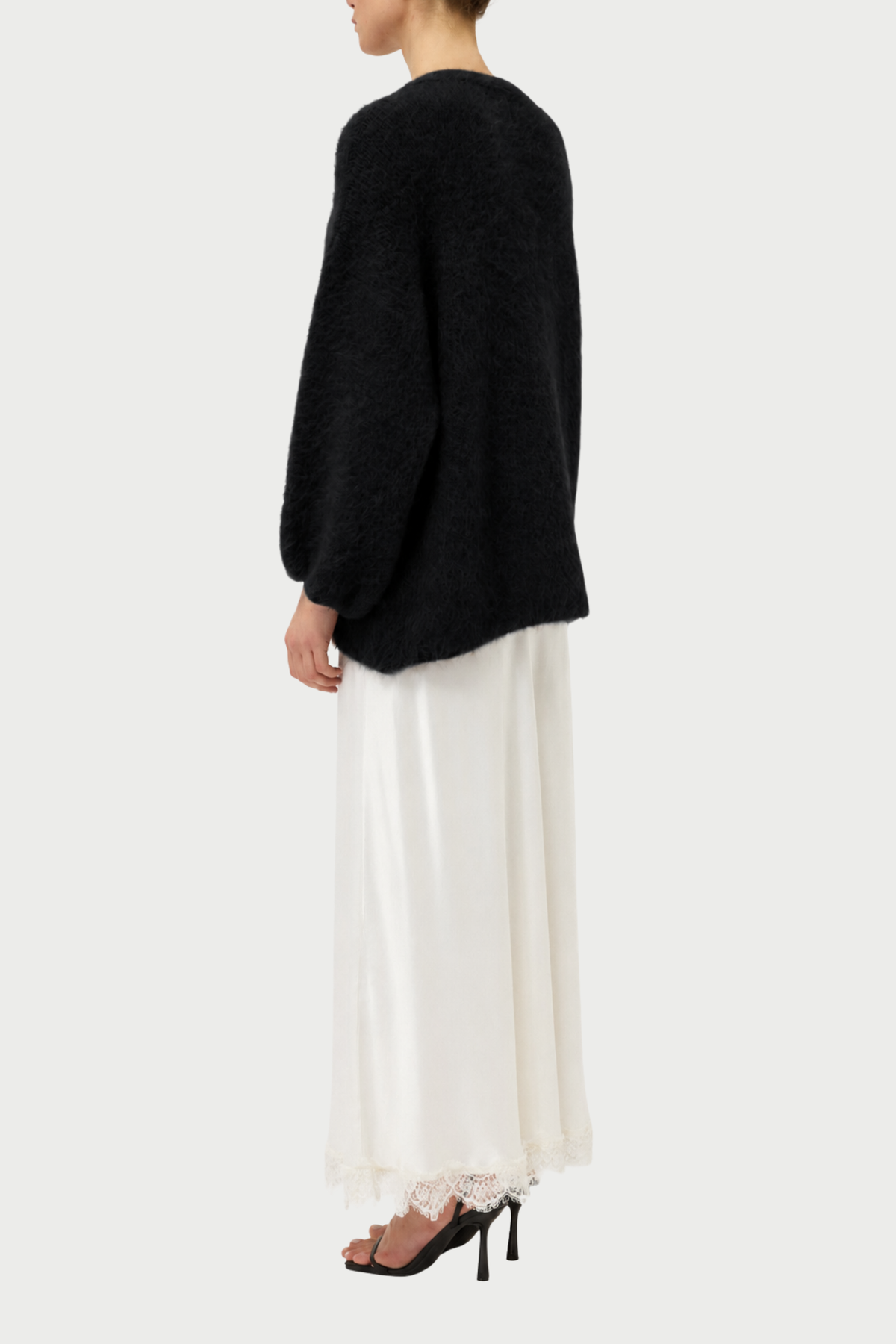 CARDIGAN GARZATO CON SPILLA GIOIELLO