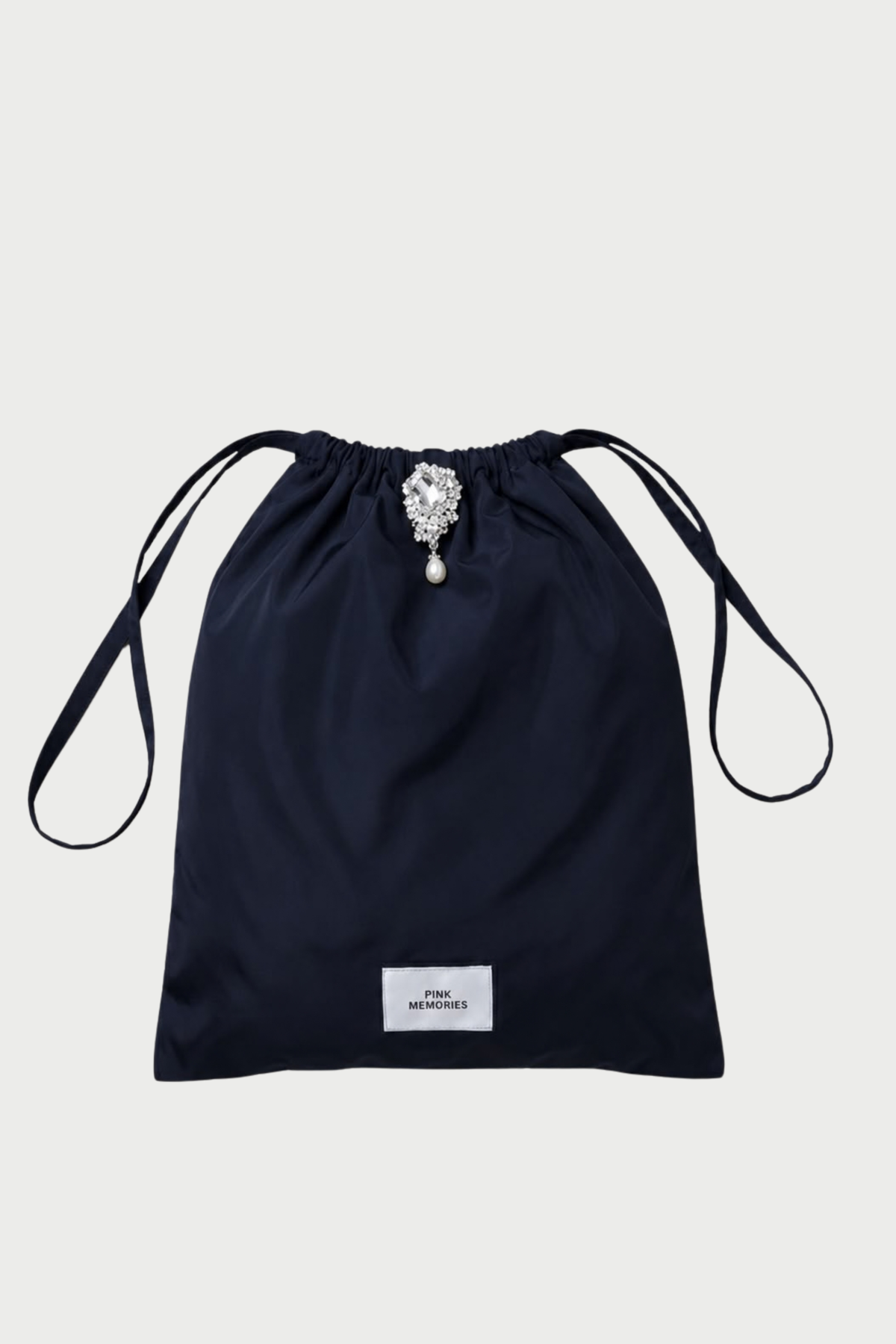 SOFT-TOUCH PADDED BAG WITH JEWEL BROOCH