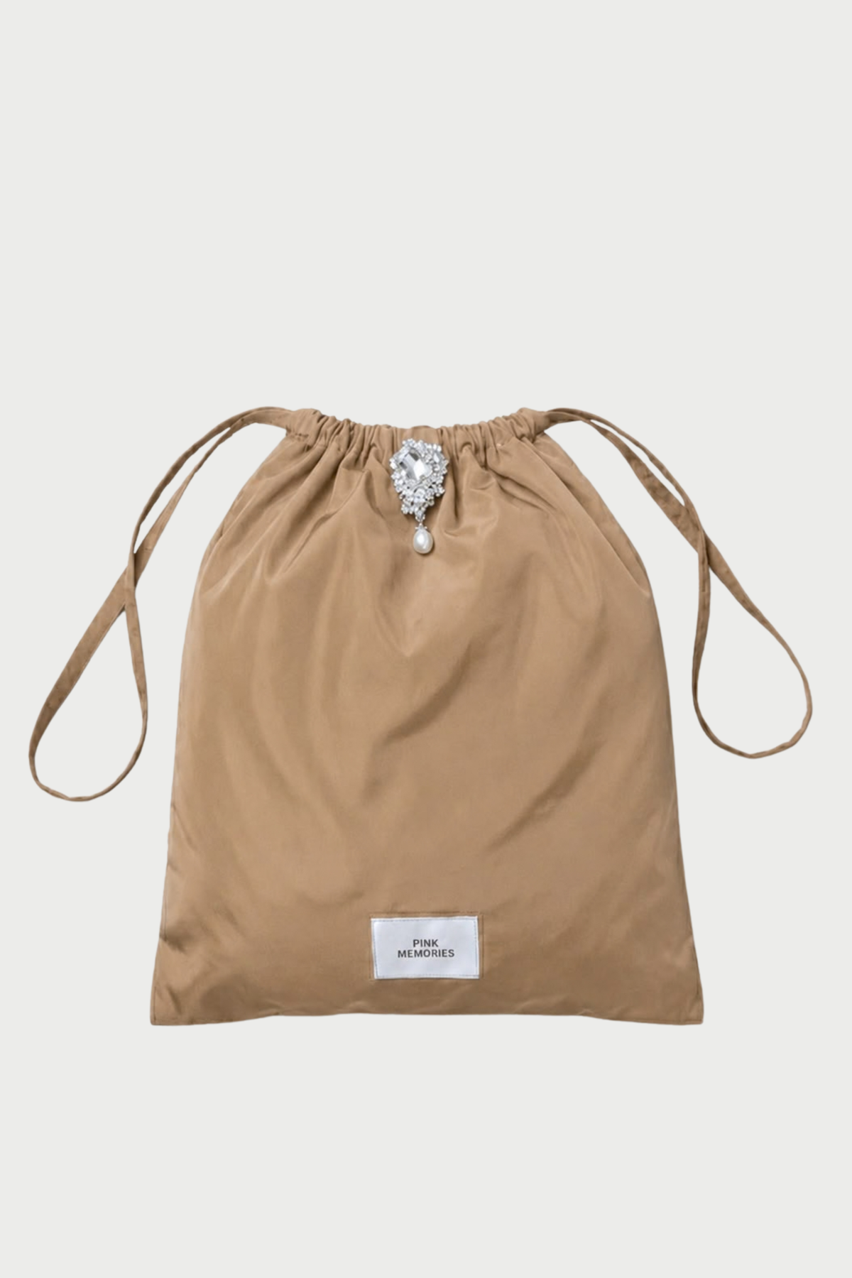 BORSA IMBOTTITA SOFT TOUCH CON SPILLA GIOIELLO