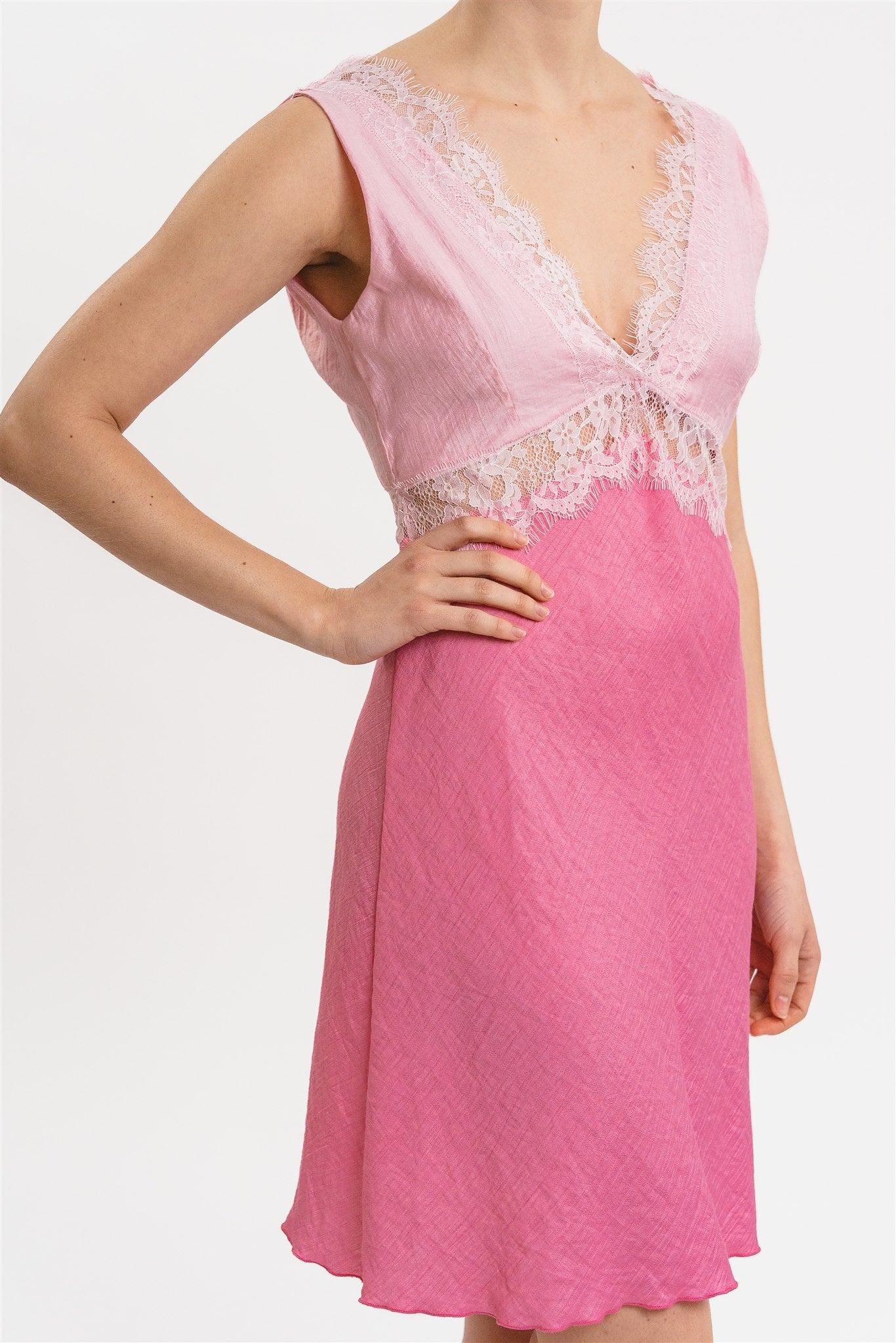 Slip dress bicolor dettaglio