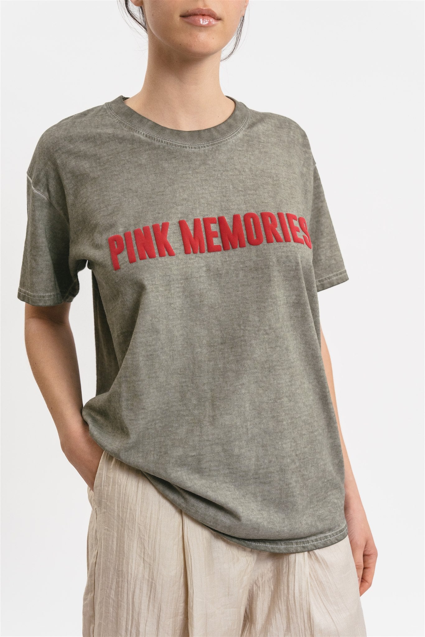 V-NECK T-SHIRT WITH LACE