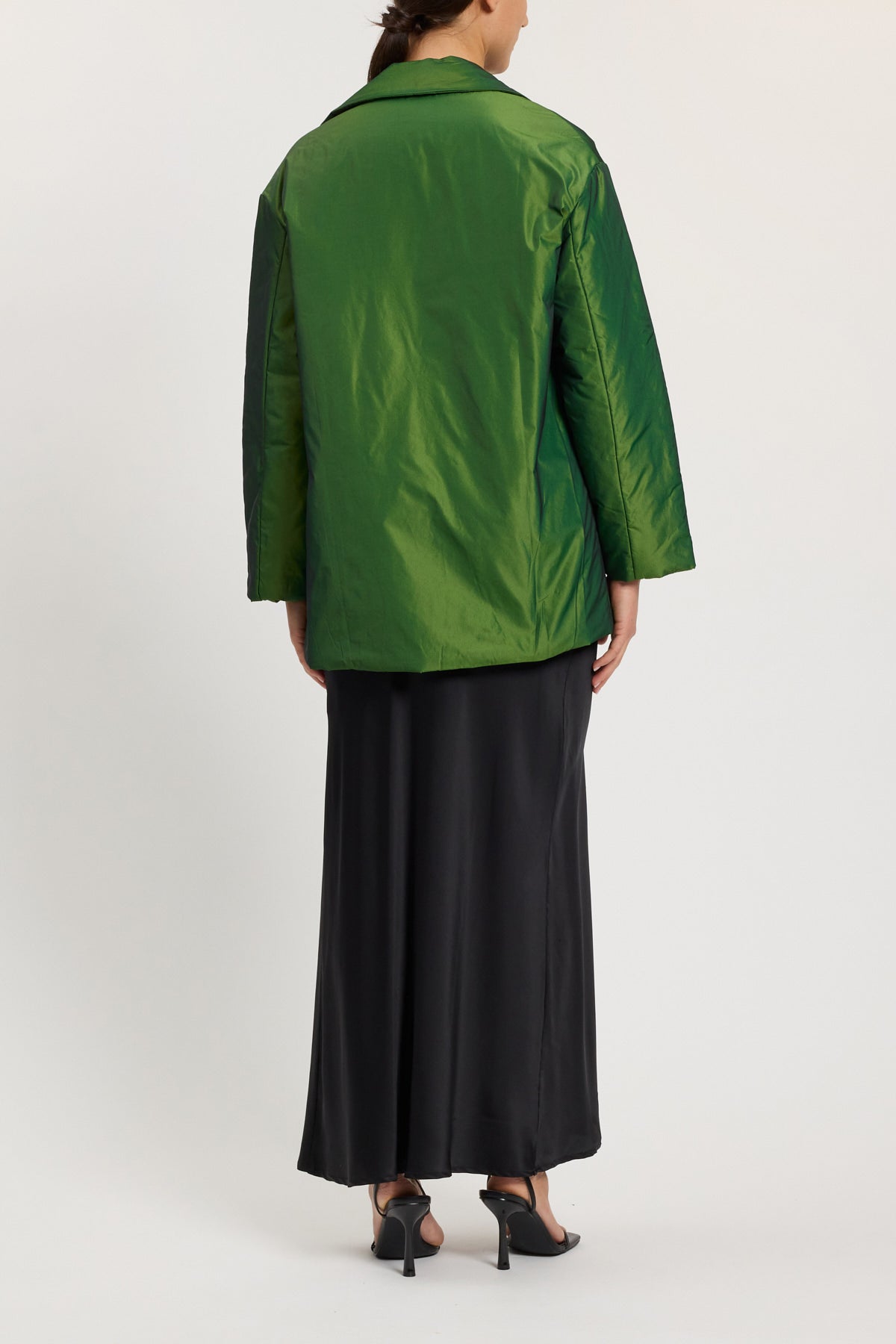 100 gram oversize jacket with jewelled button