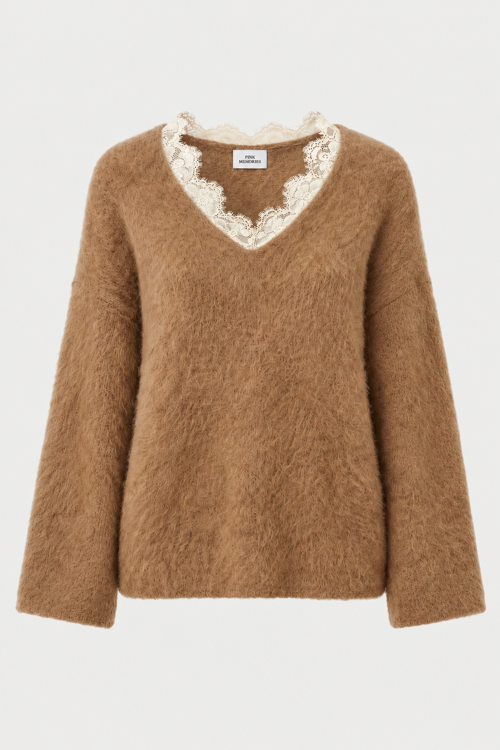 MAGLIA GARZATA IN ALPACA CON PIZZO