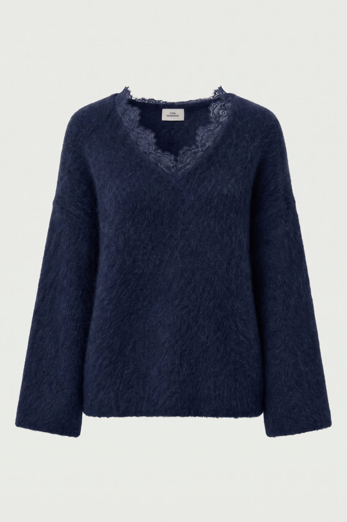 MAGLIA GARZATA IN ALPACA CON PIZZO