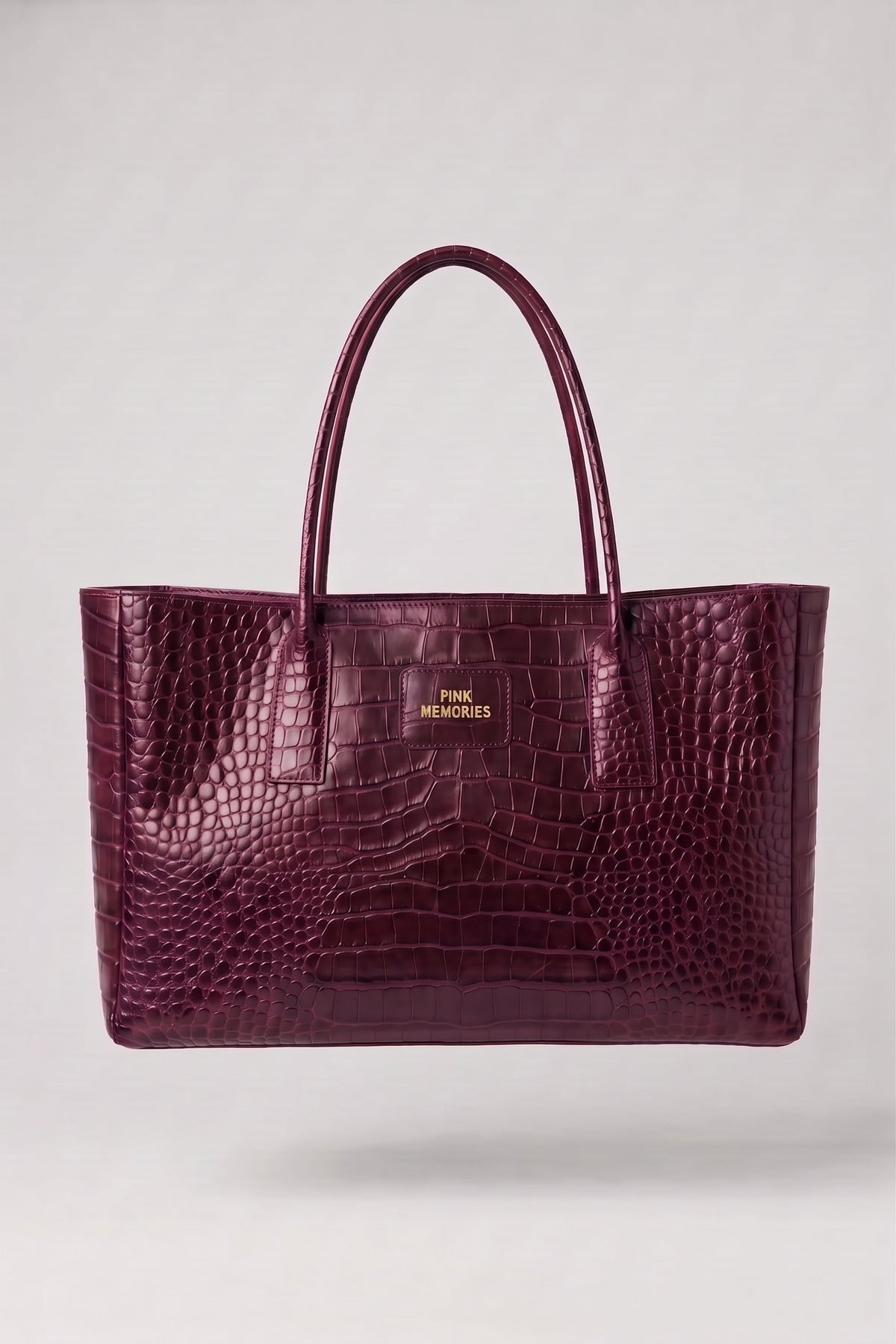 BORSA SHOPPING BAG IN PELLE STAMPA COCCO