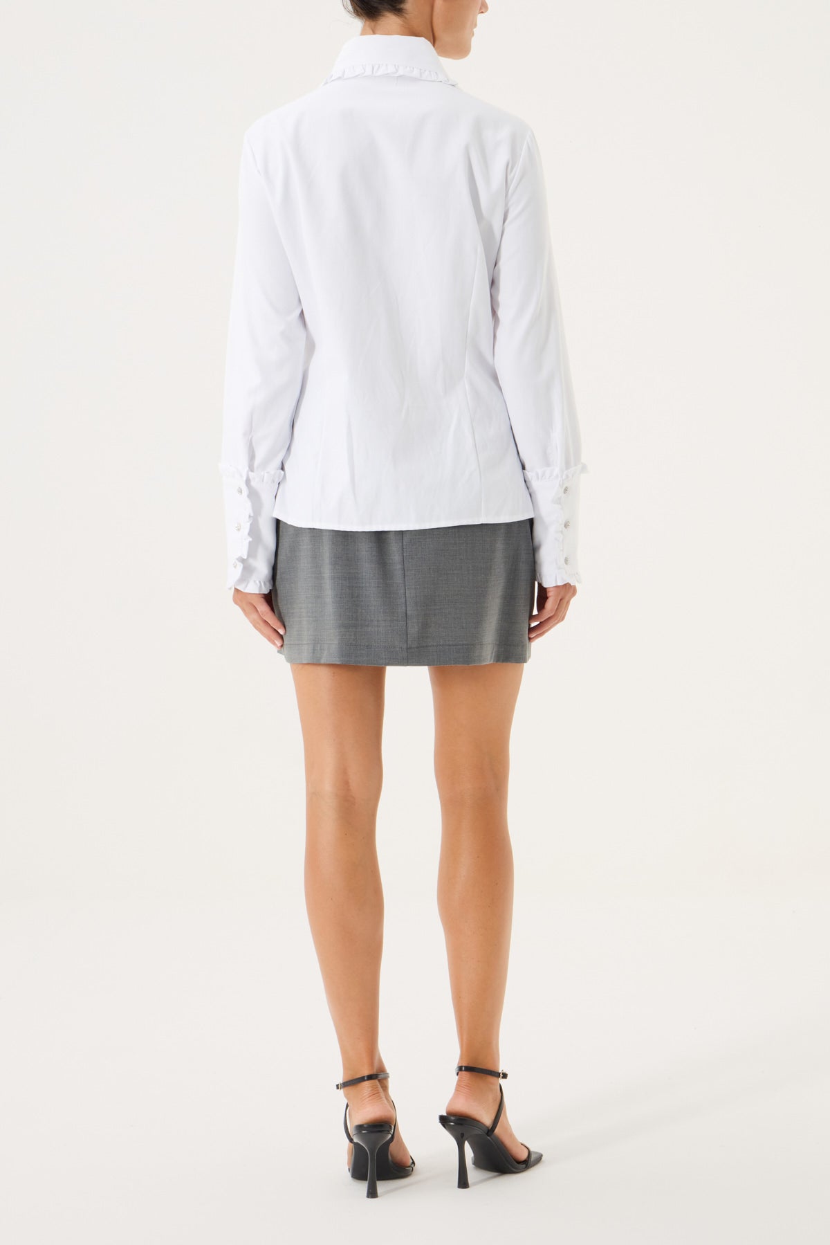 CAMICIA SLIM IN OXFORD CON BOTTONI GIOIELLO