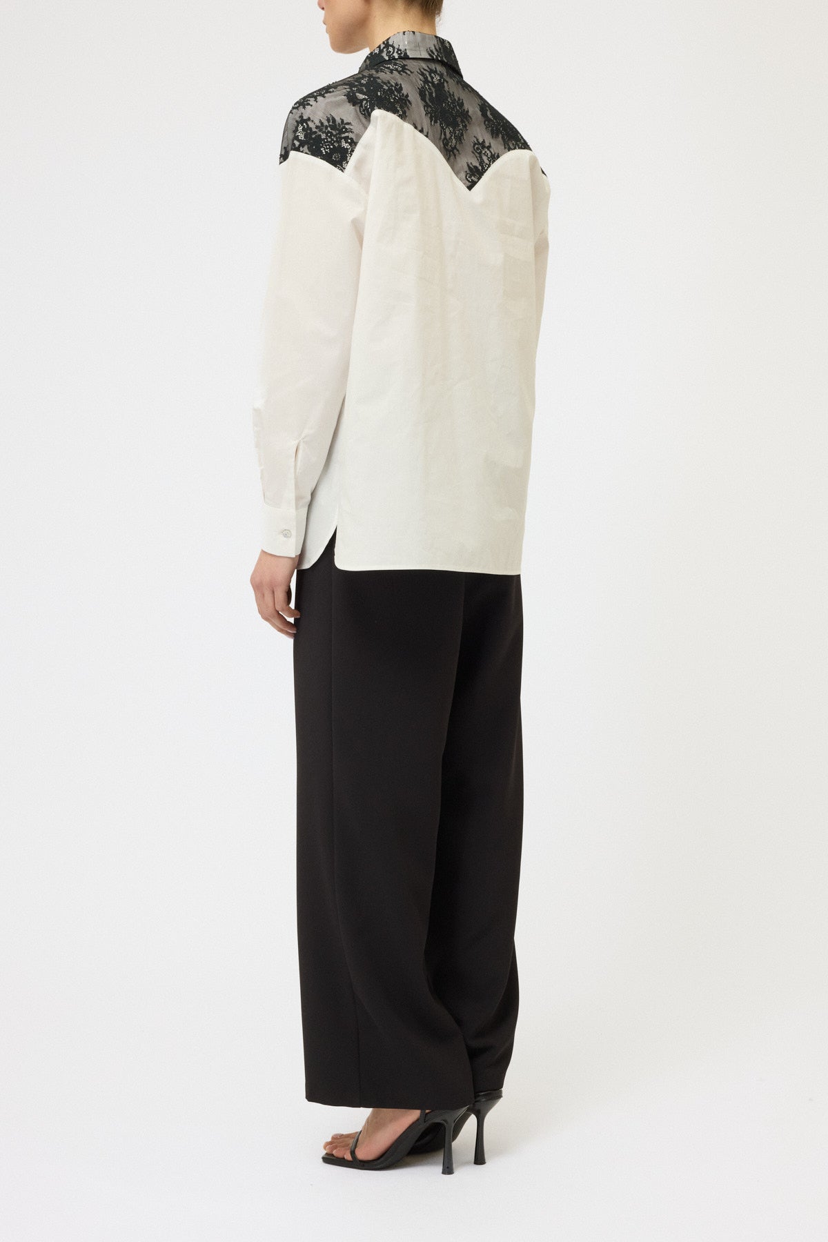CAMICIA CON CARRE' IN PIZZO