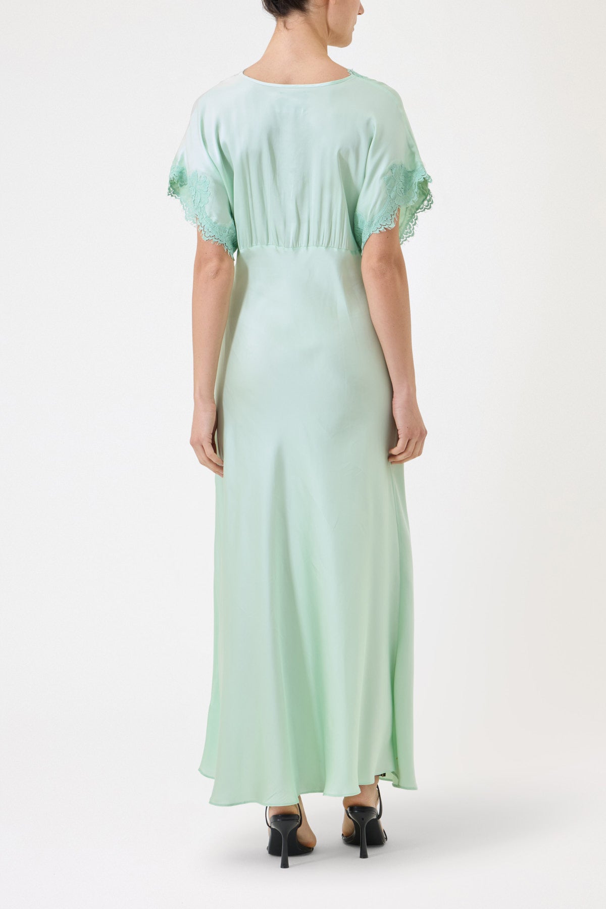 ABITO LUNGO EMILIA IN VISCOSA CON PIZZO