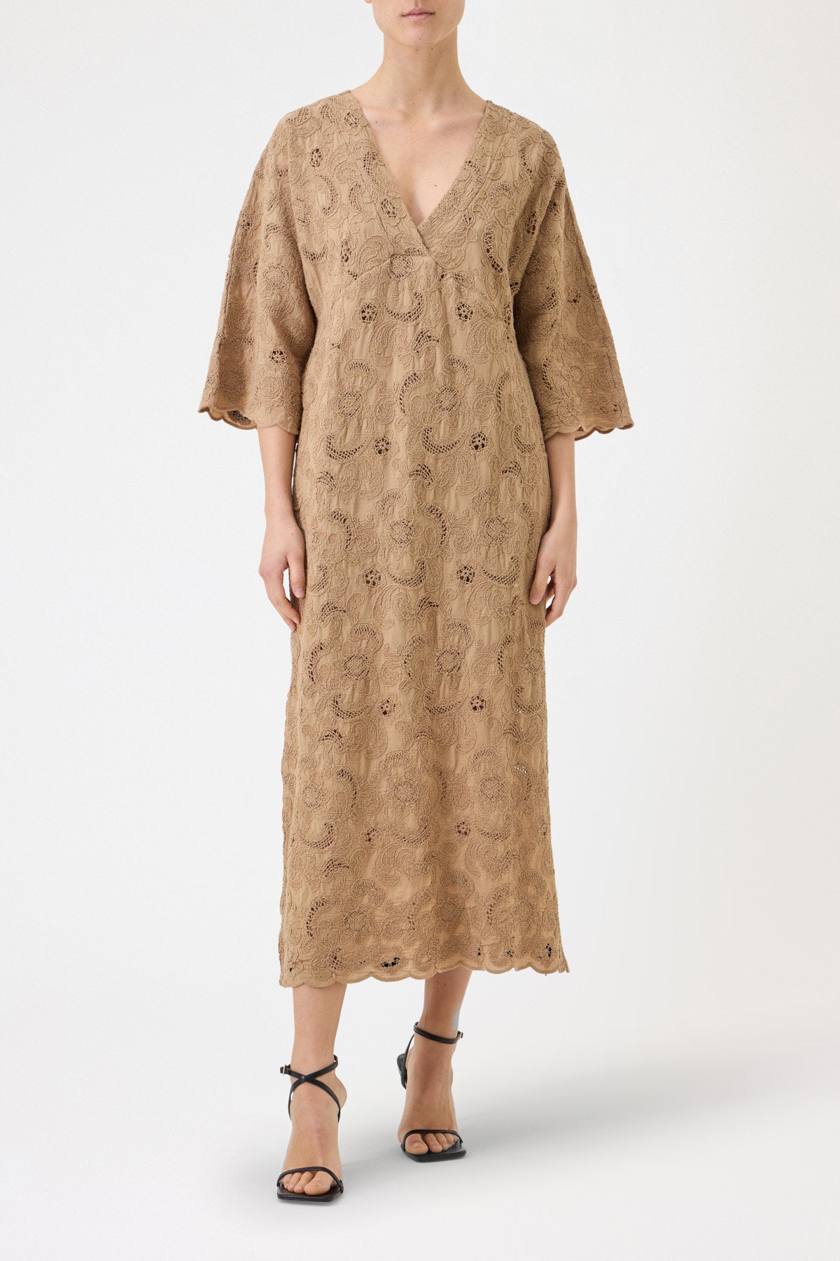 EMBROIDERED MUSLIN DRESS