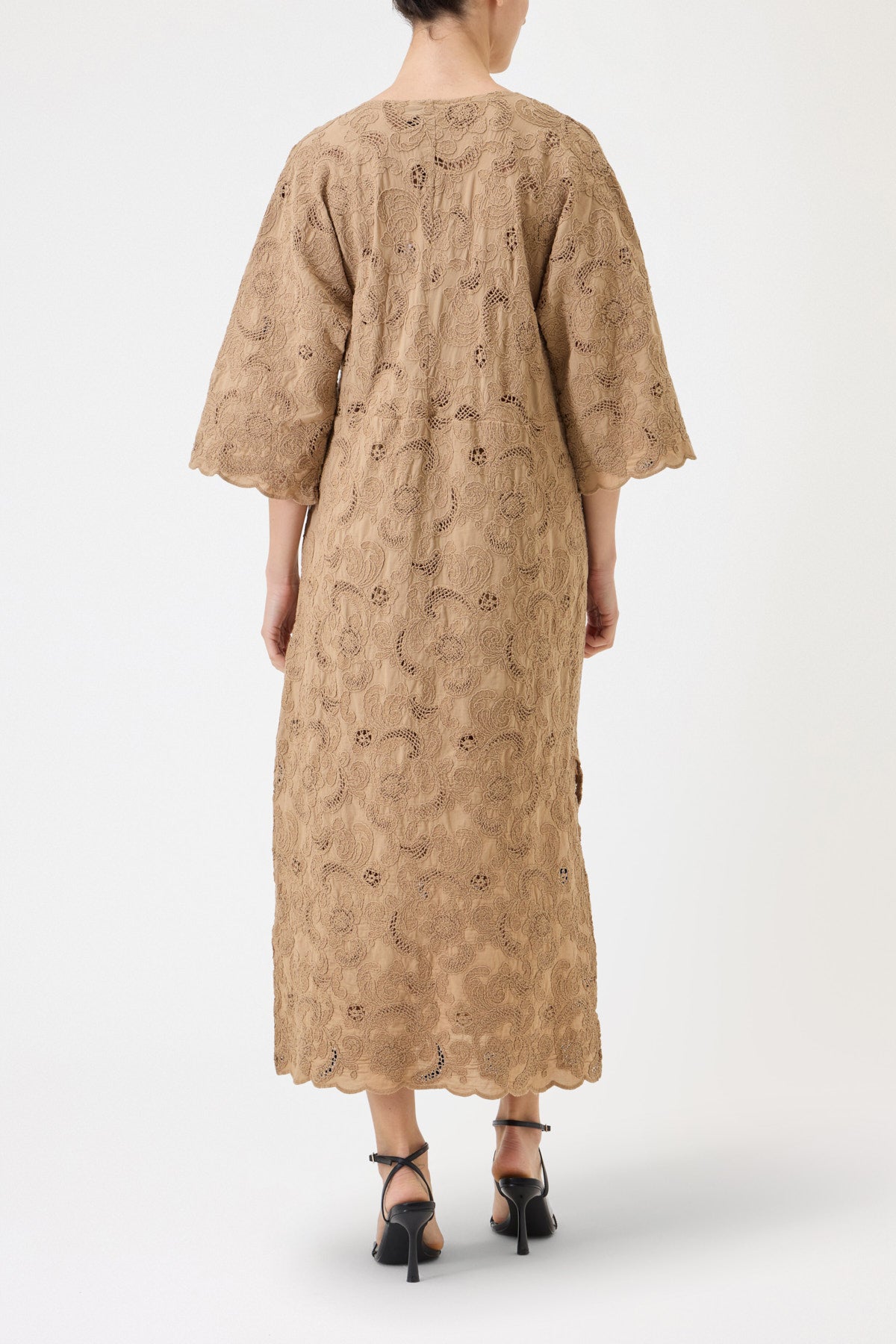 EMBROIDERED MUSLIN DRESS