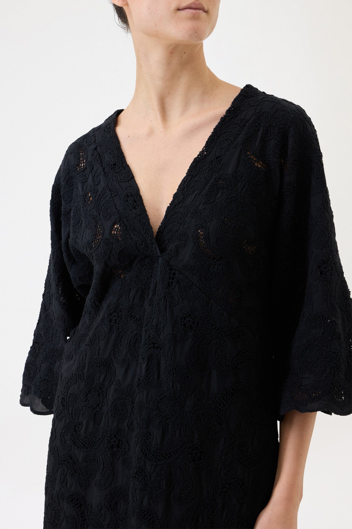 EMBROIDERED MUSLIN DRESS