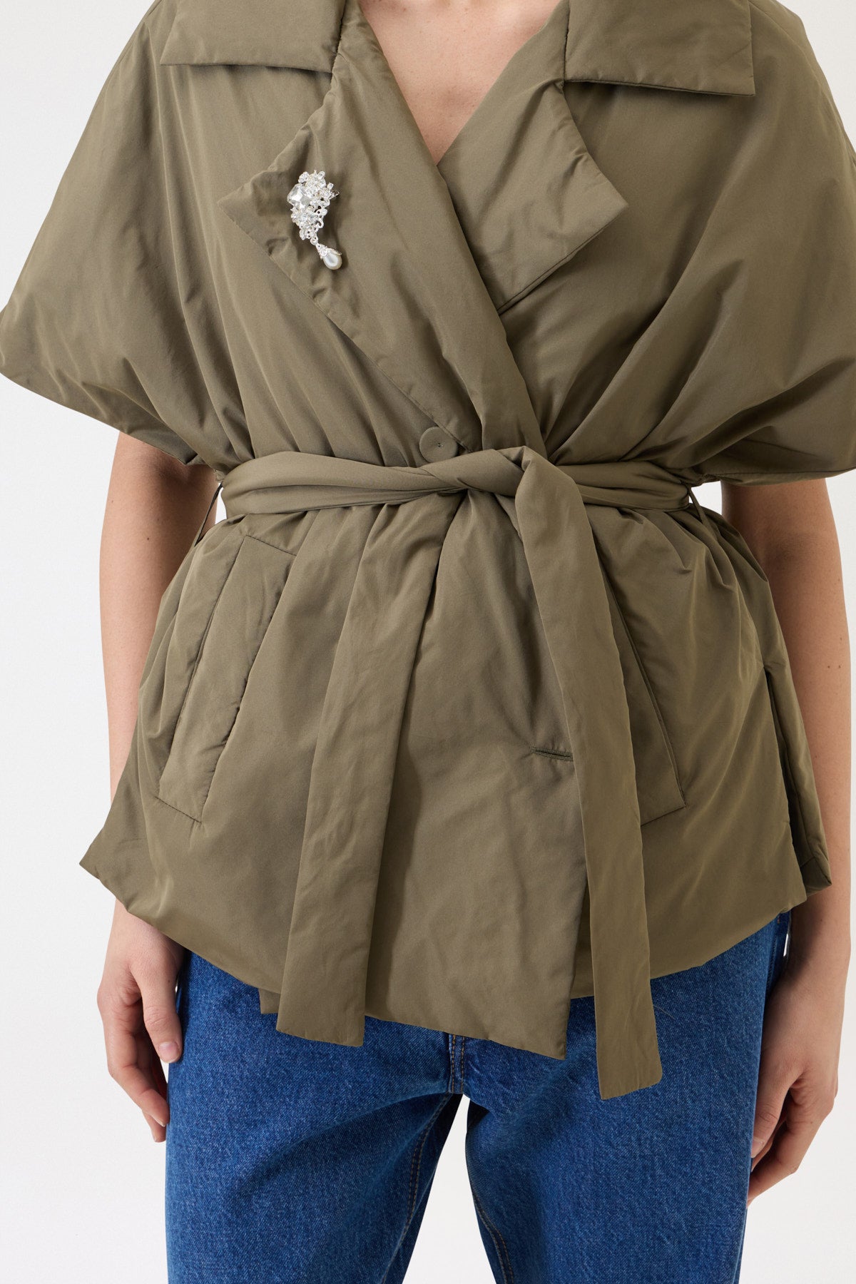 GILET 100 GRAMMI OVERSIZE CON SPILLA GIOIELLO