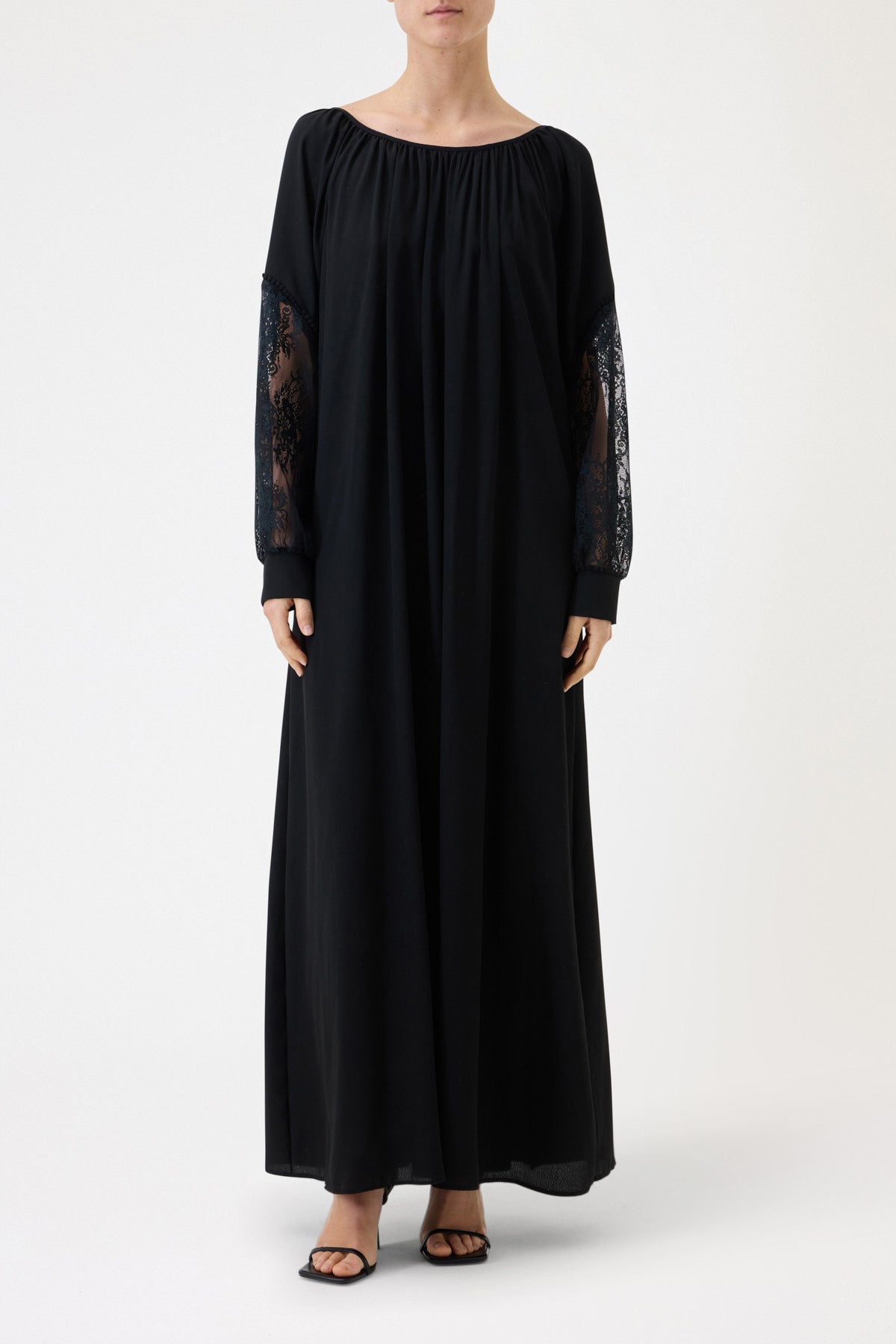 LONG SLEEVE DRESS WITH LACE