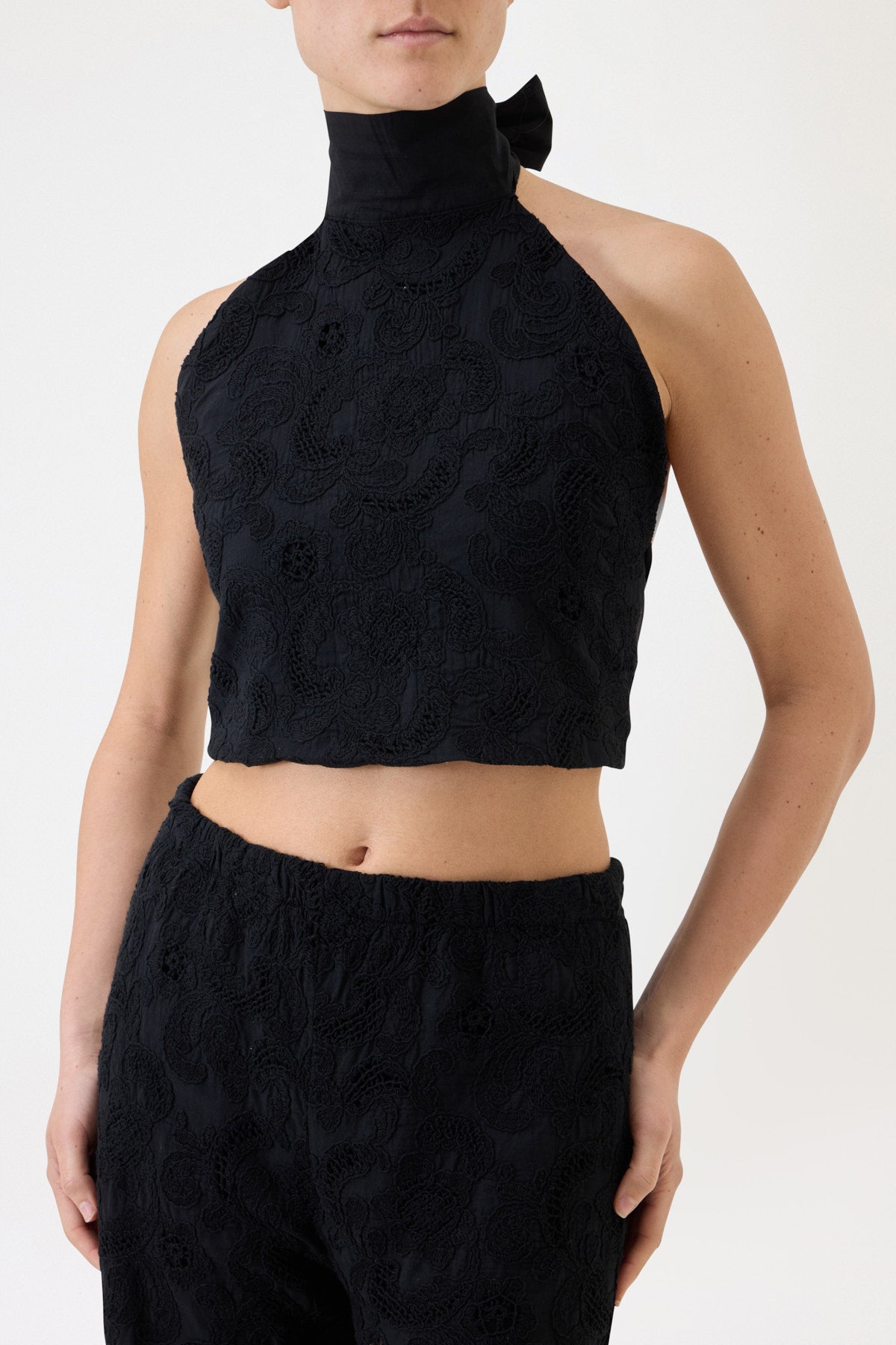 EMBROIDERED MUSLIN TOP