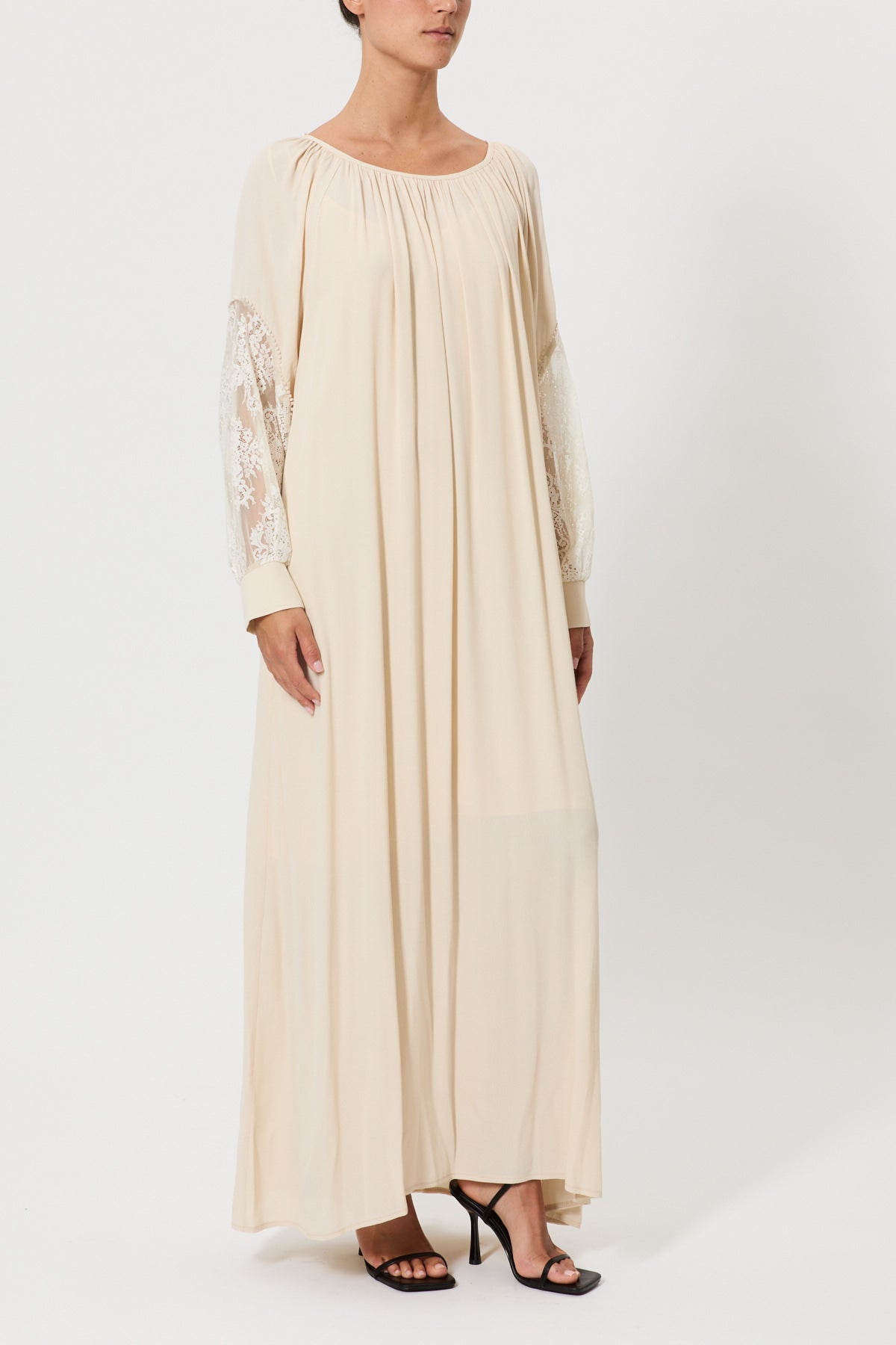 LONG SLEEVE DRESS WITH LACE