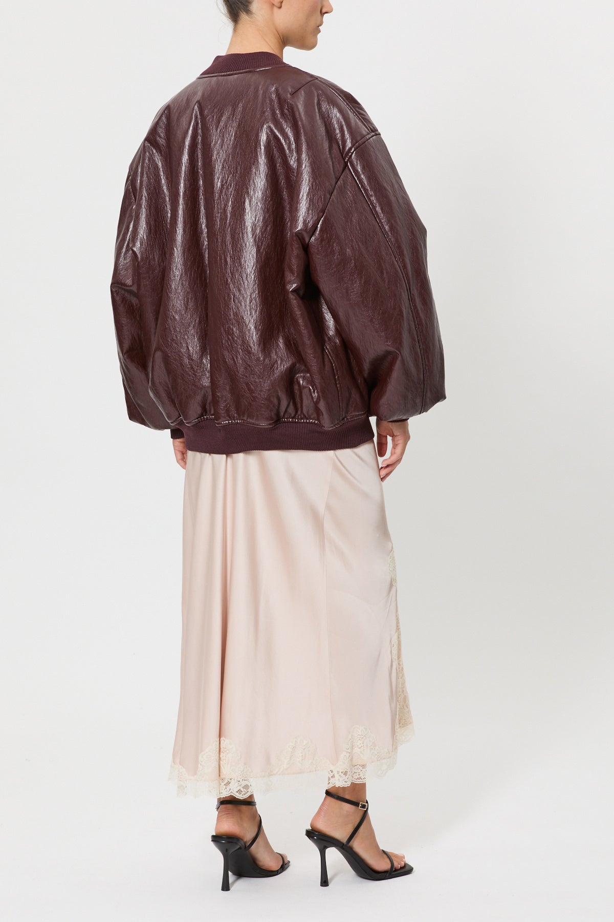 BOMBER OVERSIZE IN ECO-PELLE