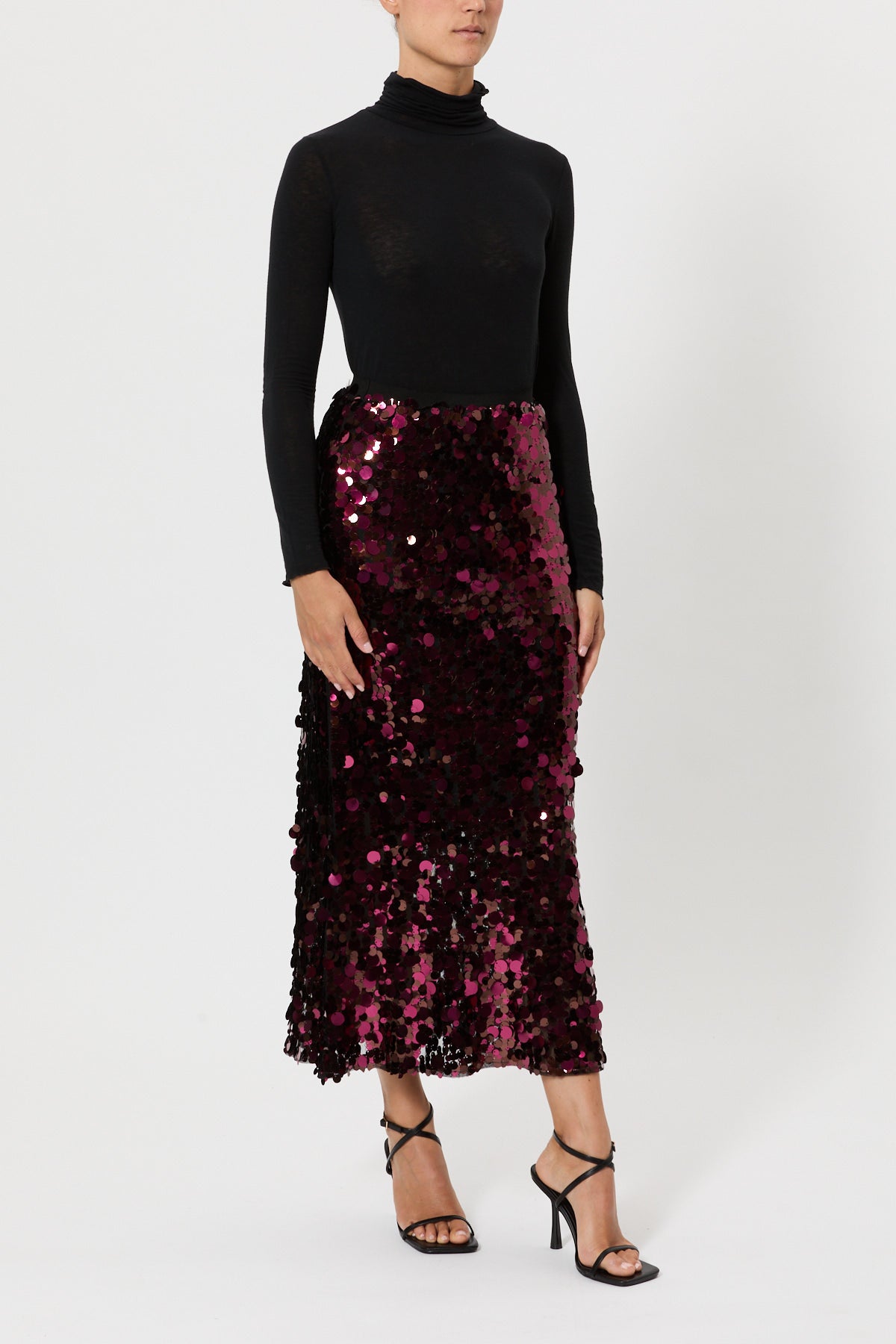 GONNA PAILLETTES LUNGA