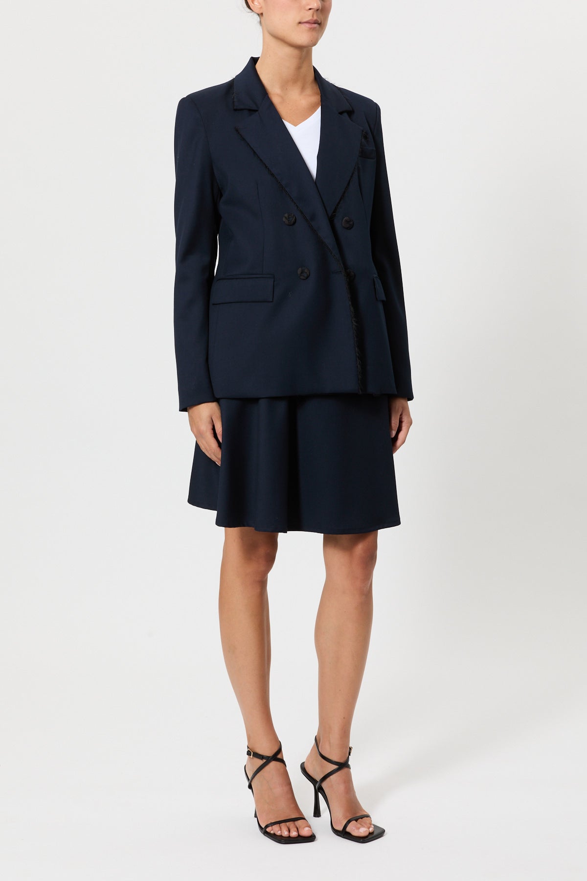 DOUBLE-BREASTED WOOL CLOTH JACKET