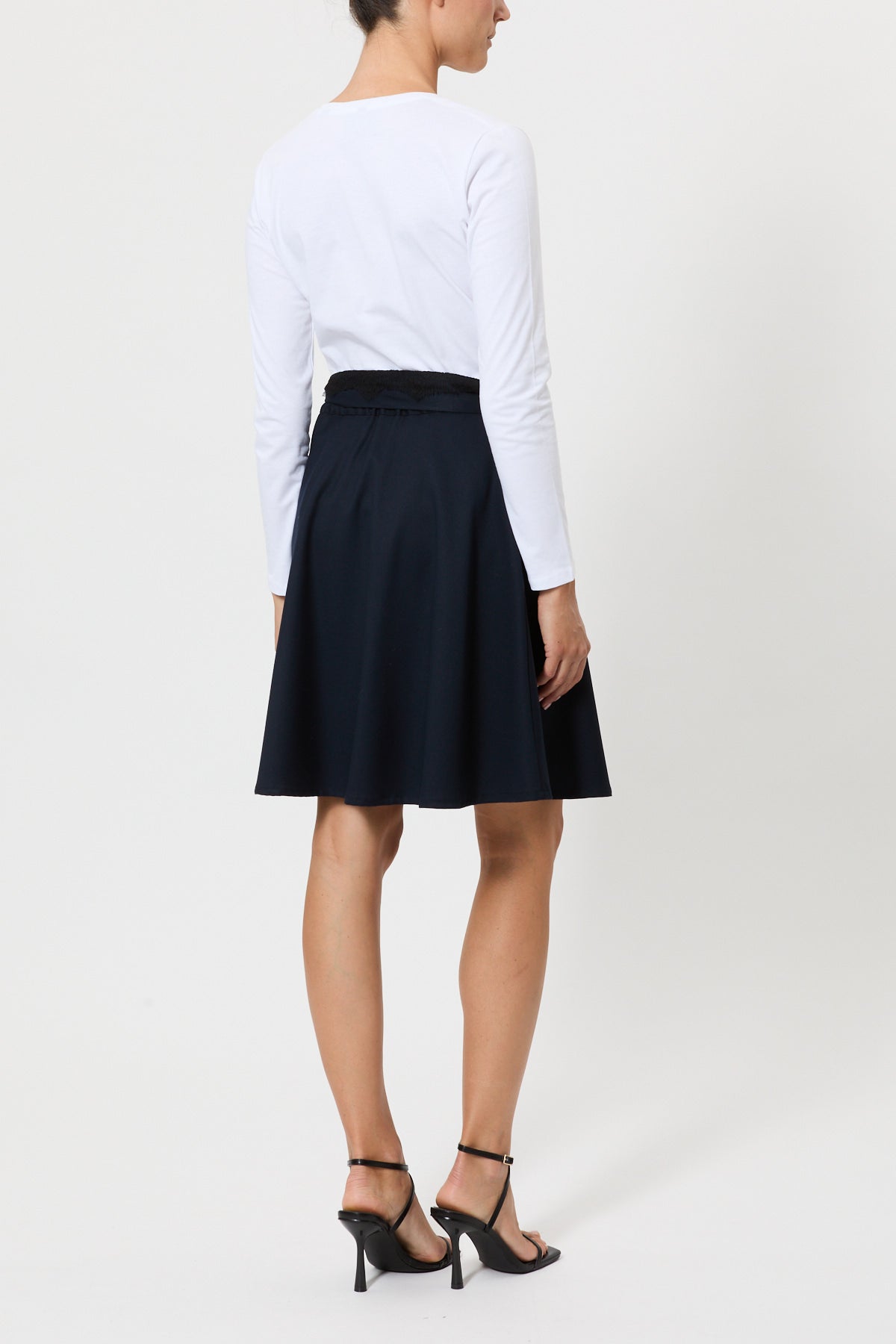 SHORT FLOOR SKIRT IN WOOL CLOTH
