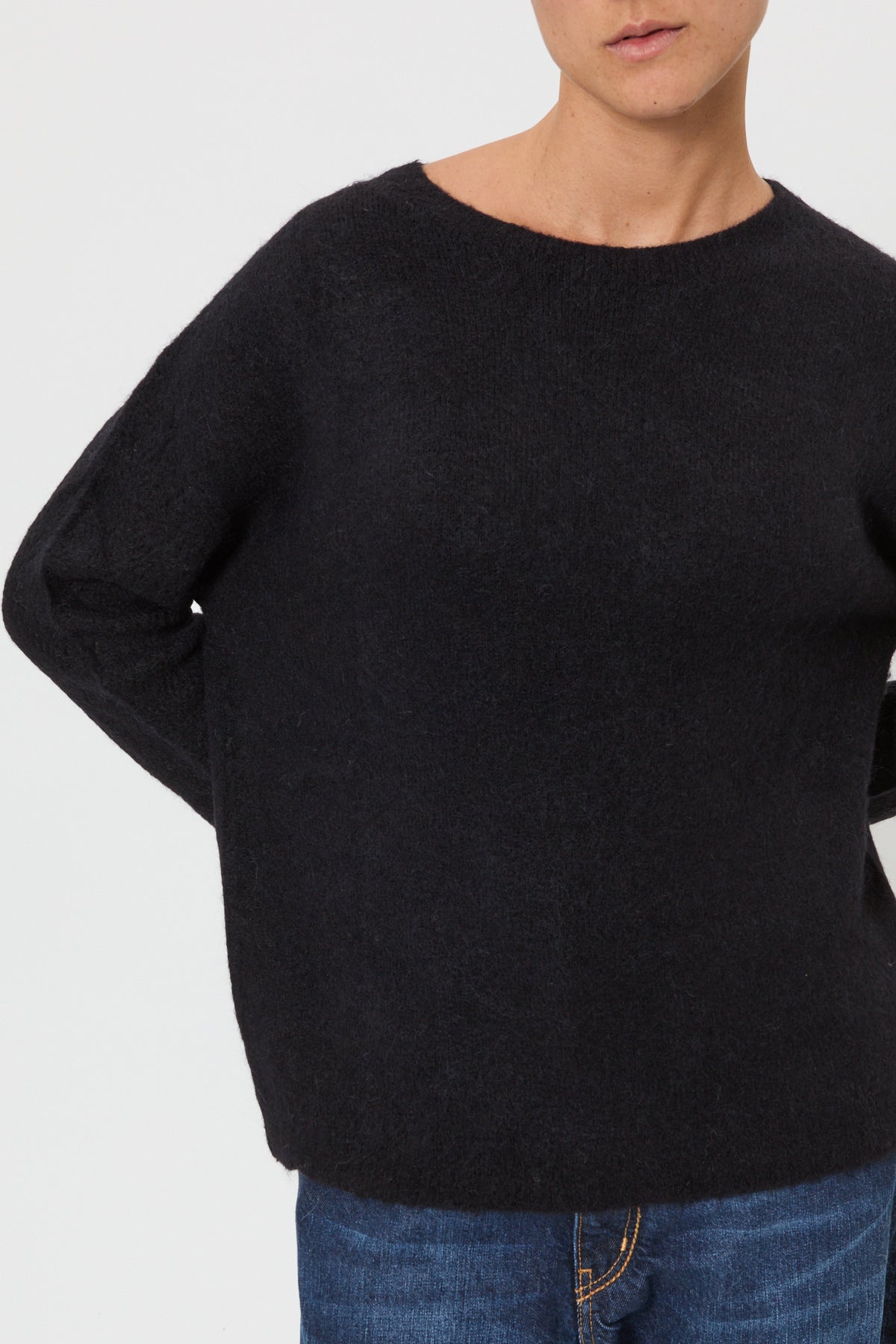 STRETCH ALPACA SWEATER