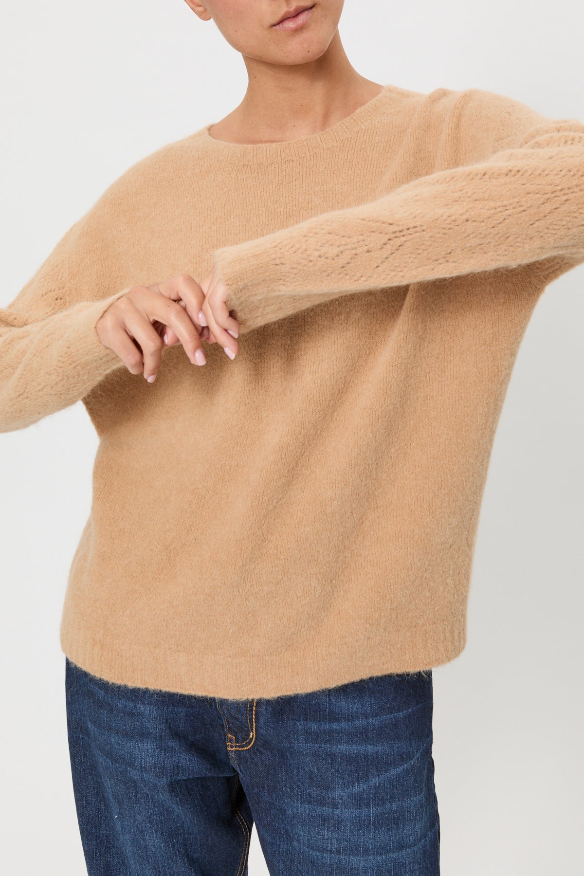 STRETCH ALPACA SWEATER