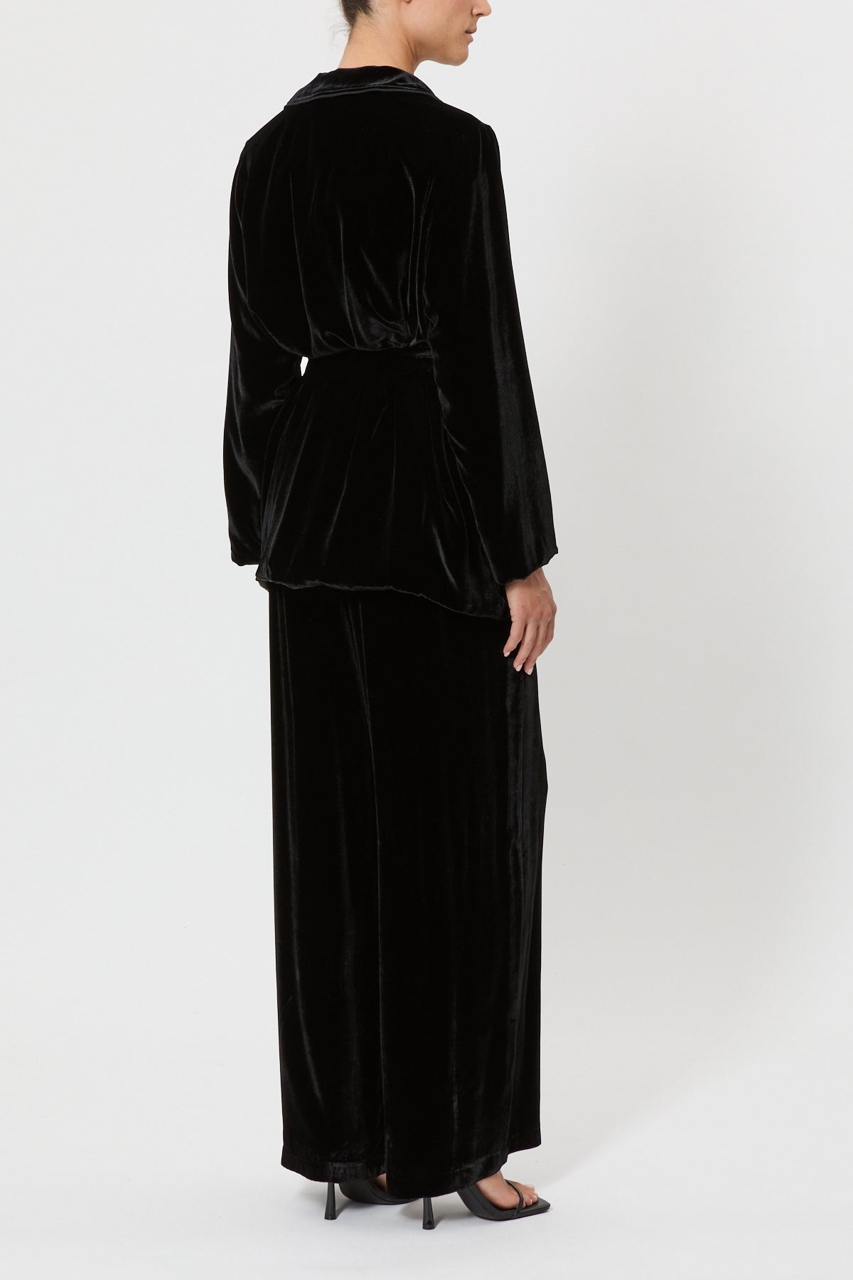 GIACCA KIMONO IN VELLUTO CON CINTURA