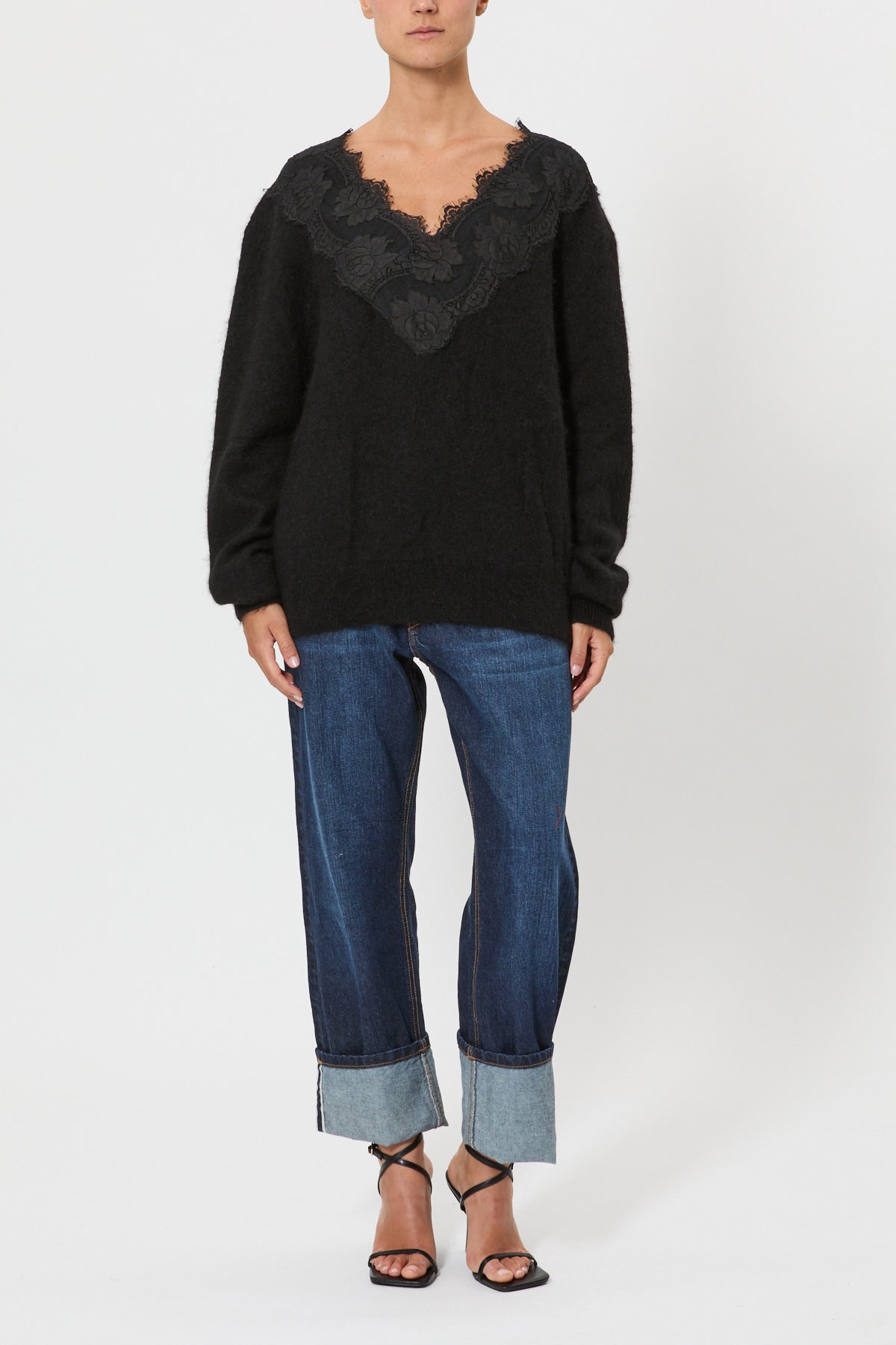 MAGLIA OVERSIZE CON PIZZO