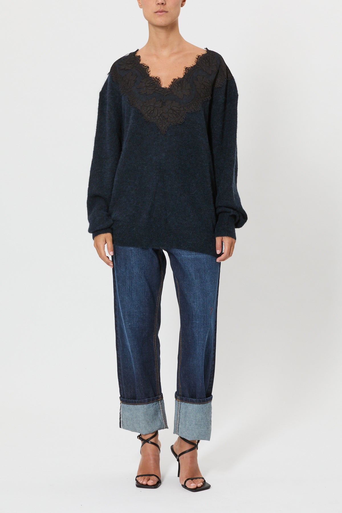 MAGLIA OVERSIZE CON PIZZO