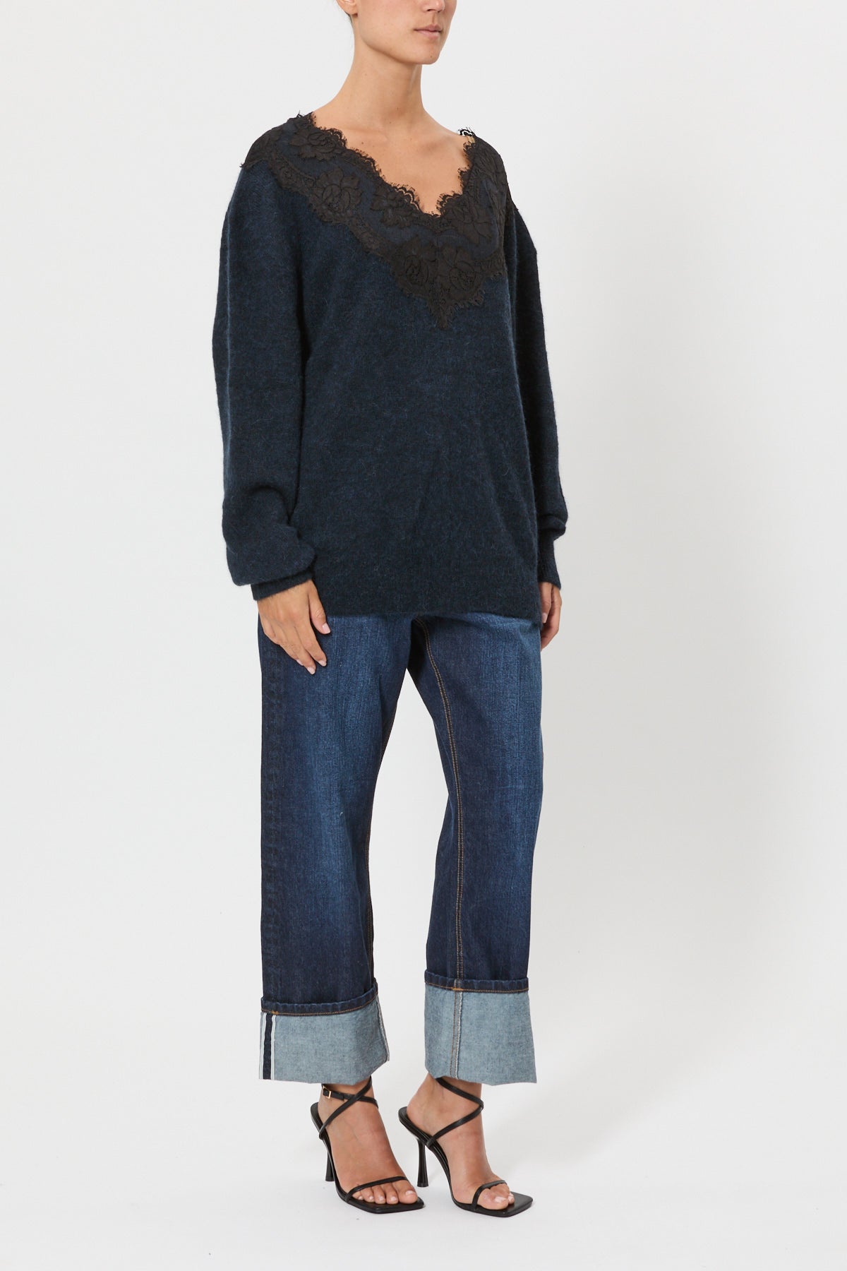 MAGLIA OVERSIZE CON PIZZO
