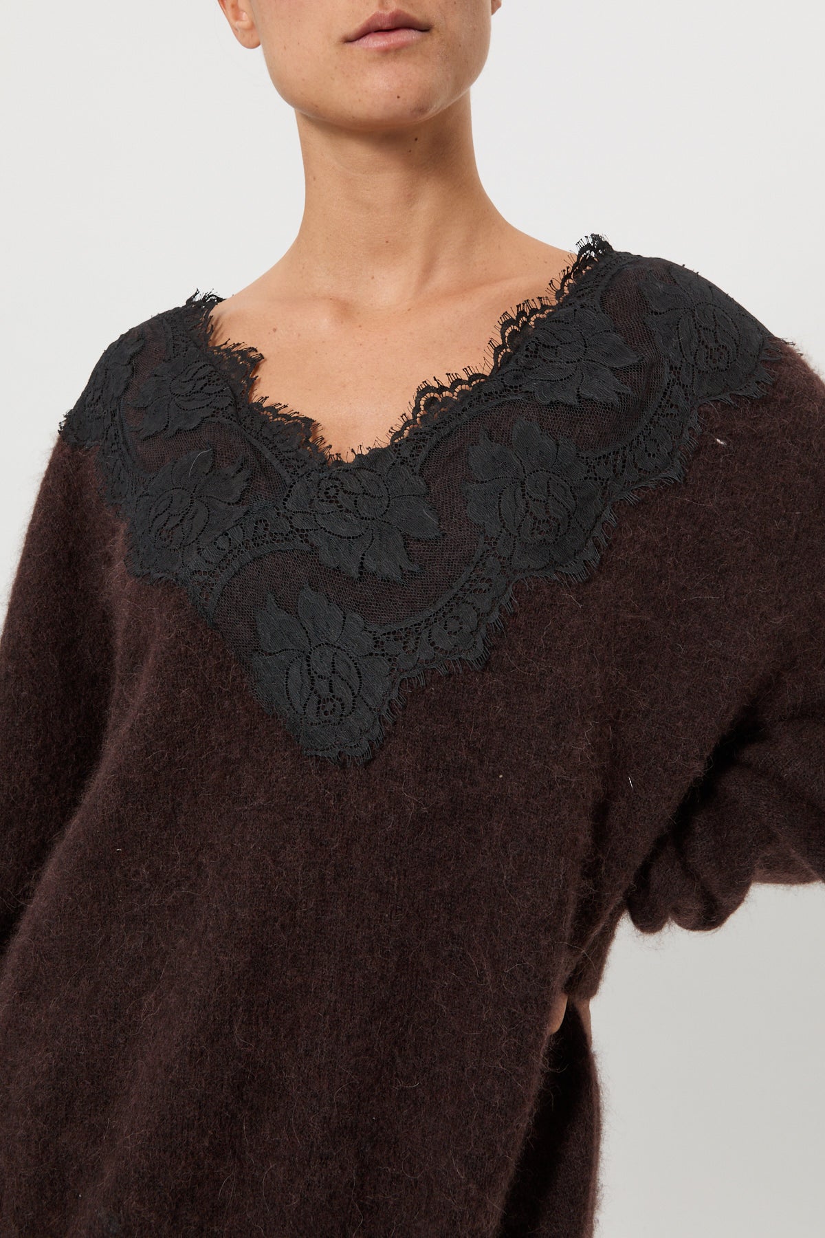 MAGLIA OVERSIZE CON PIZZO