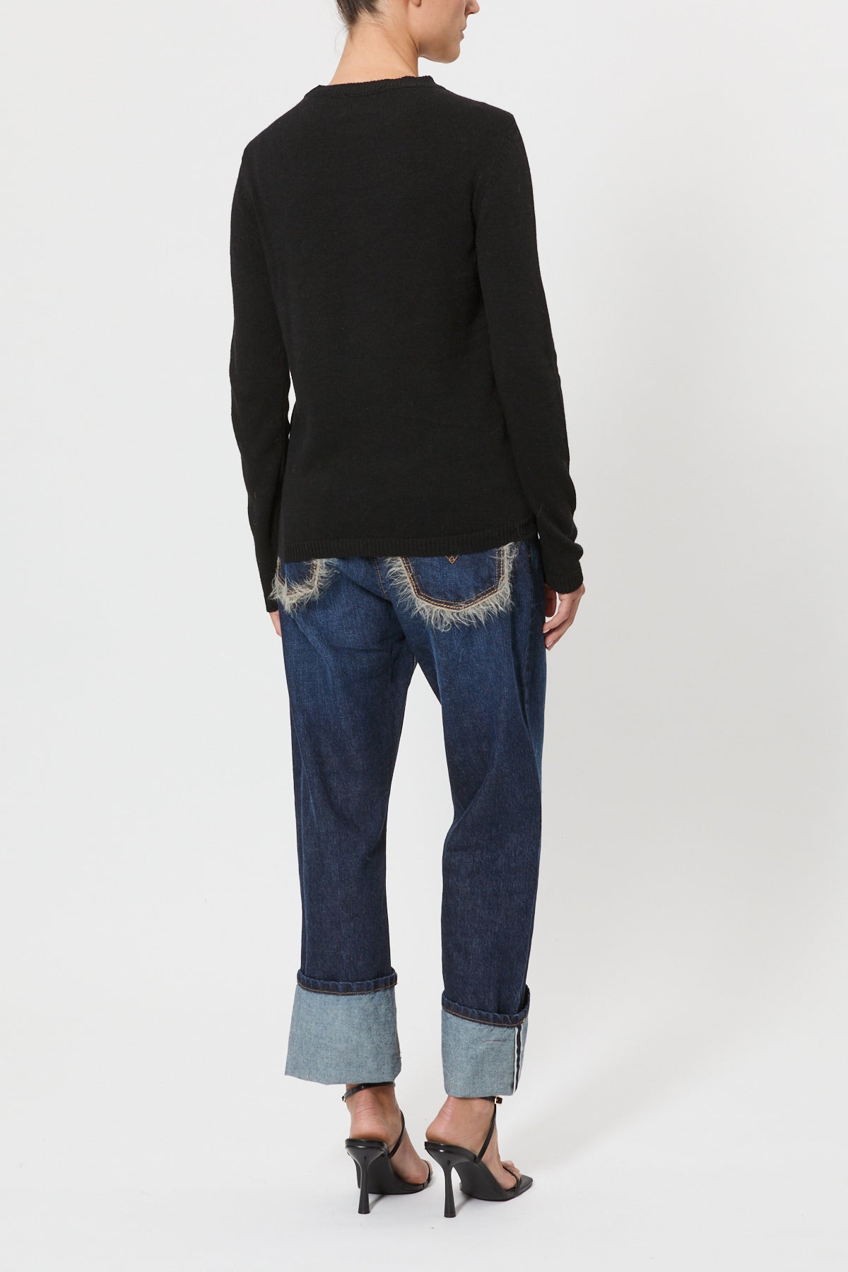 MAGLIA GIROCOLLO SLIM CON PIZZO