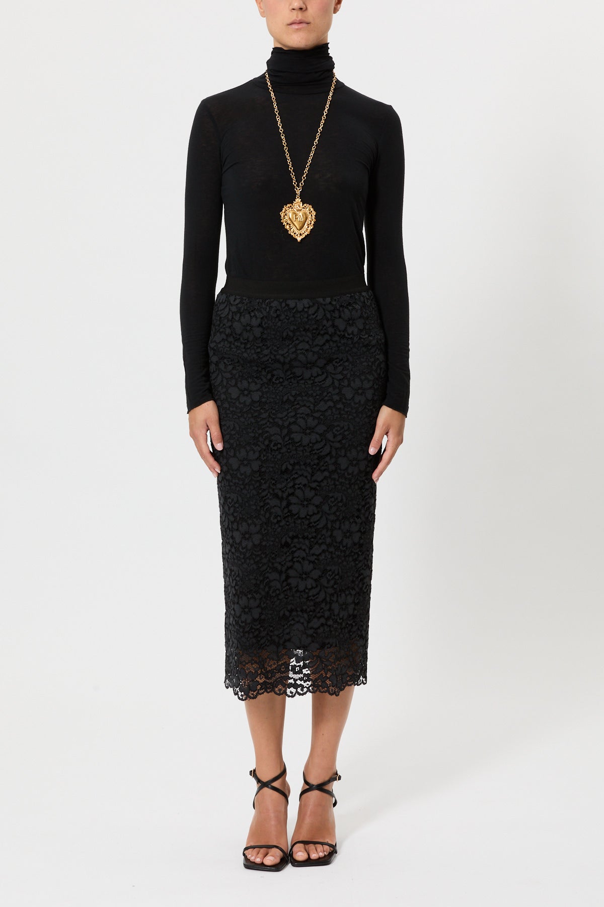 LACE PENCIL SKIRT
